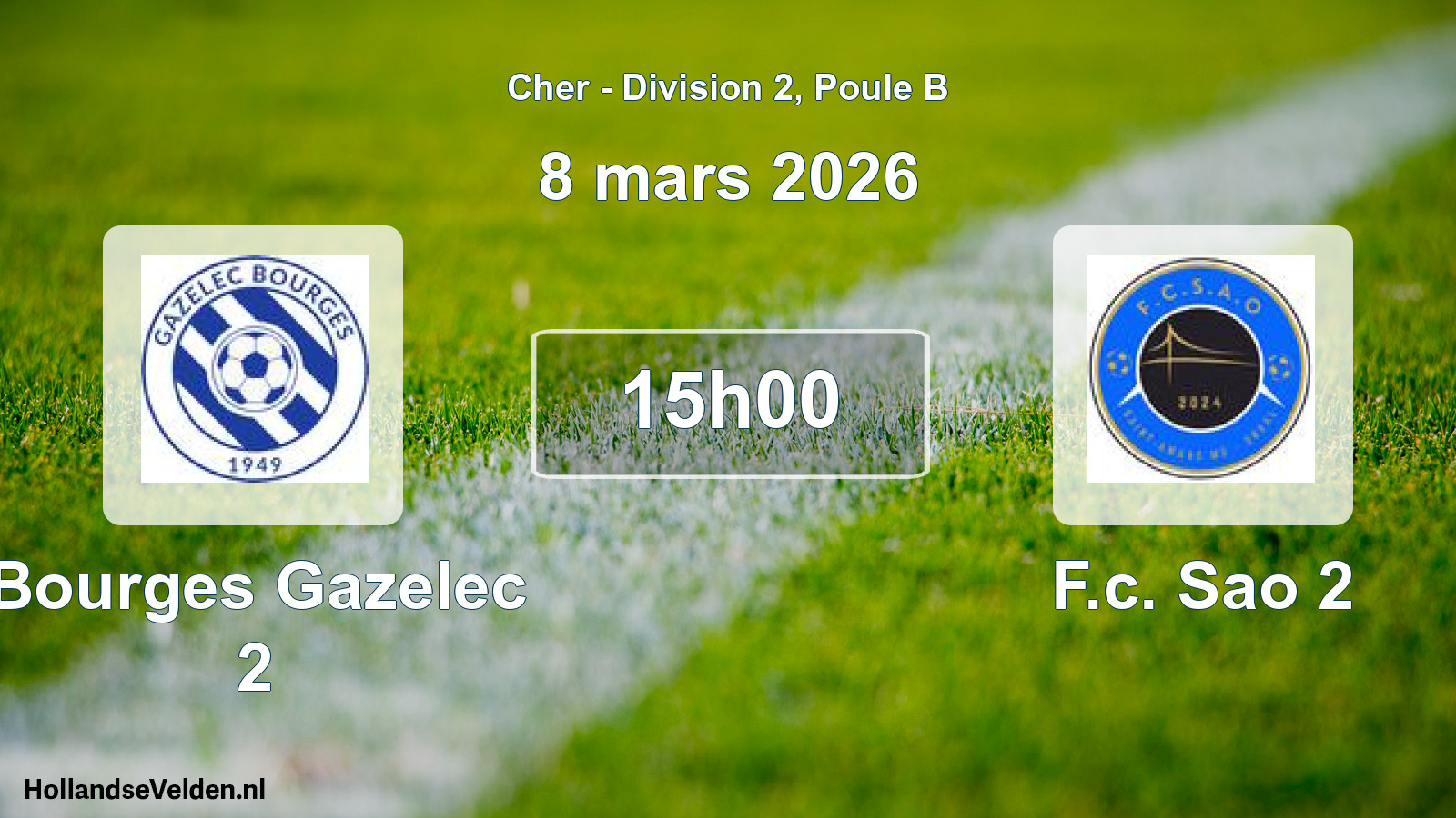 Scheduled Match: Bourges Gazelec 2 - F.c. Sao 2 (8 March 2026)