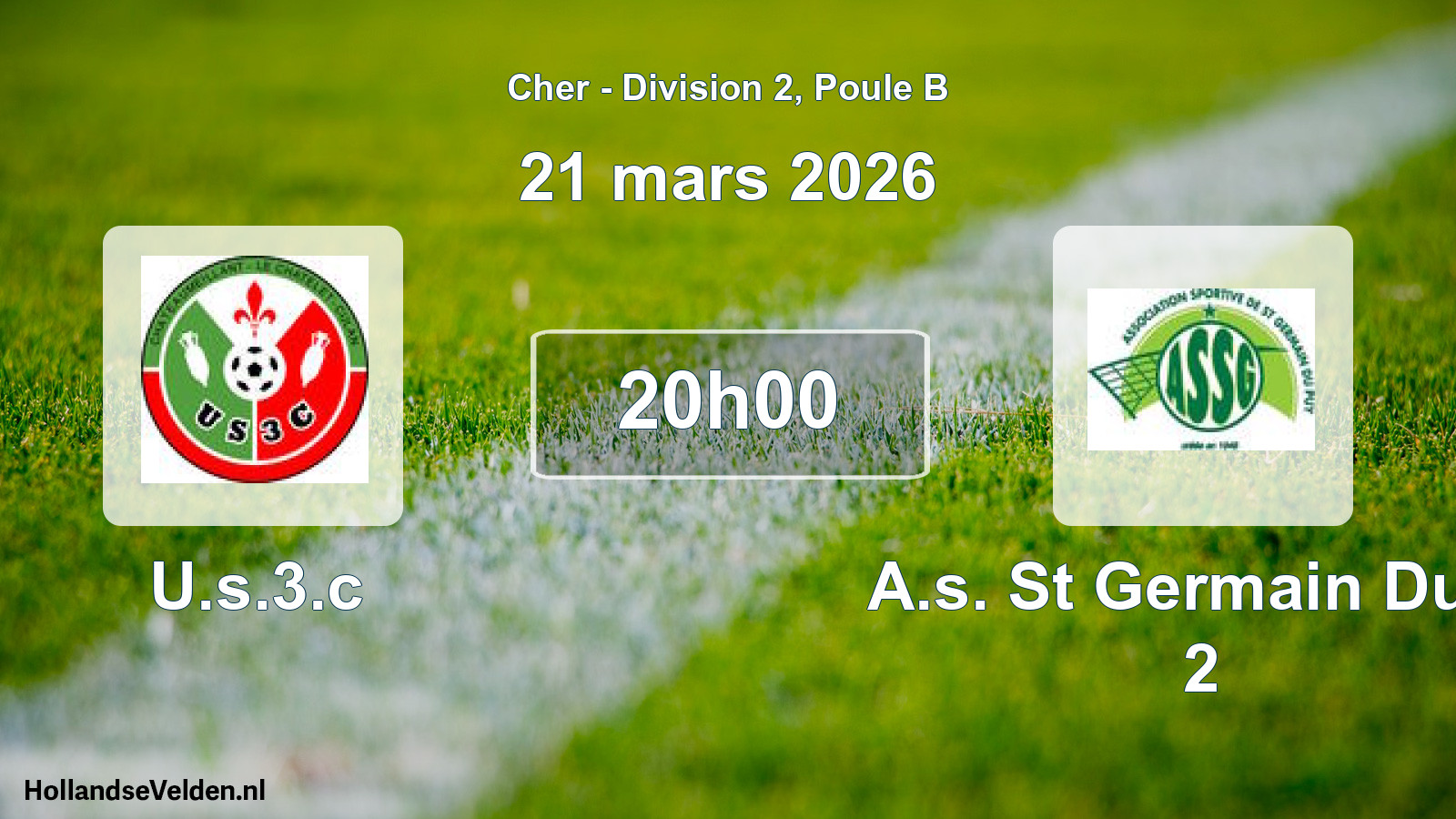 Geplande wedstrijd: U.s.3.c - A.s. St Germain Du P 2 (21 mars 2026)