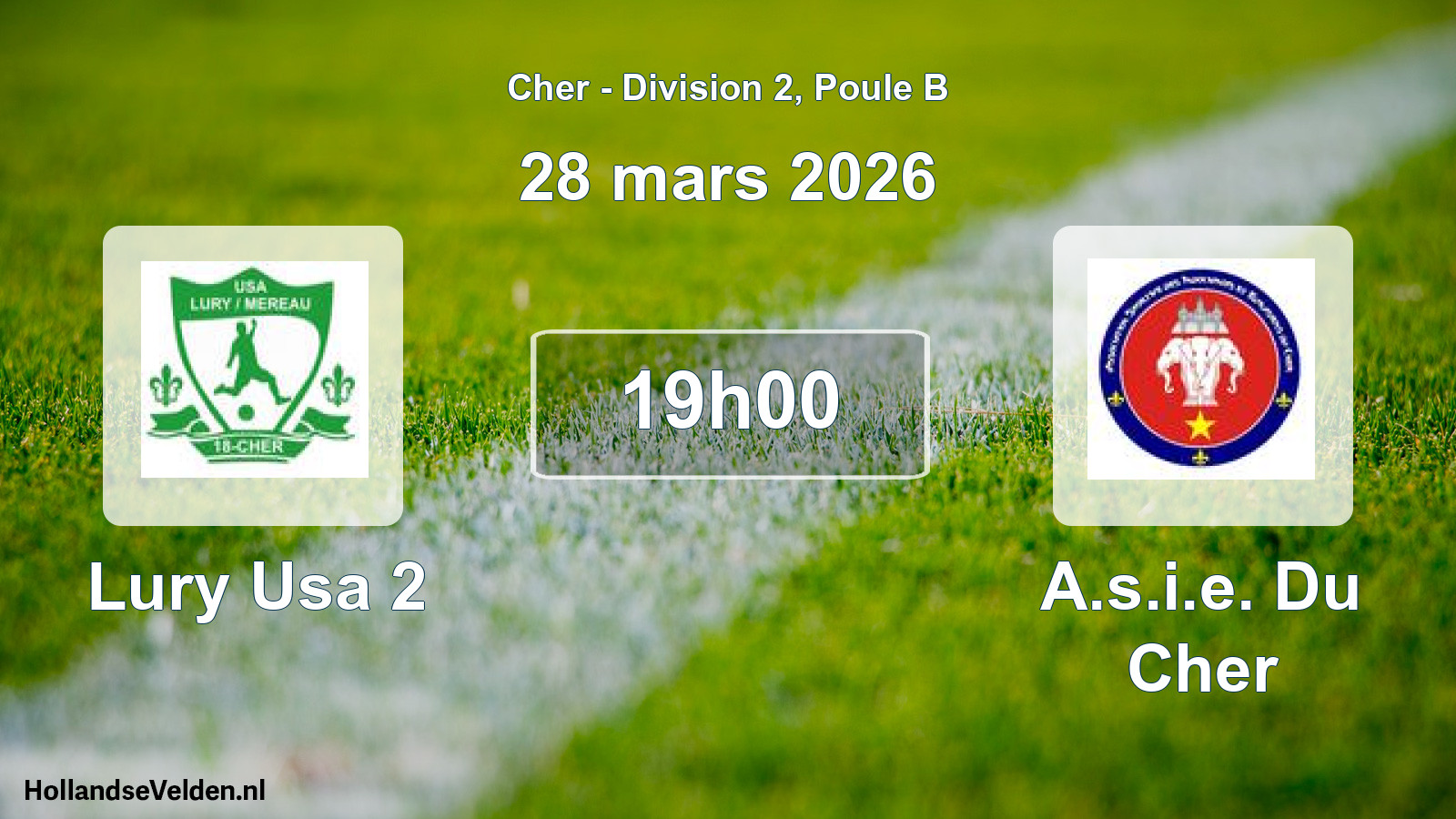 Scheduled Match: Lury Usa 2 - A.s.i.e. Du Cher (28 March 2026)