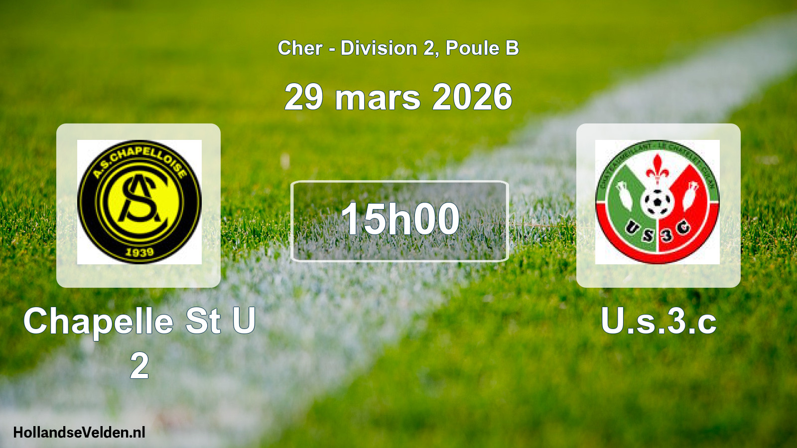 Geplande wedstrijd: Chapelle St U 2 - U.s.3.c (29 mars 2026)