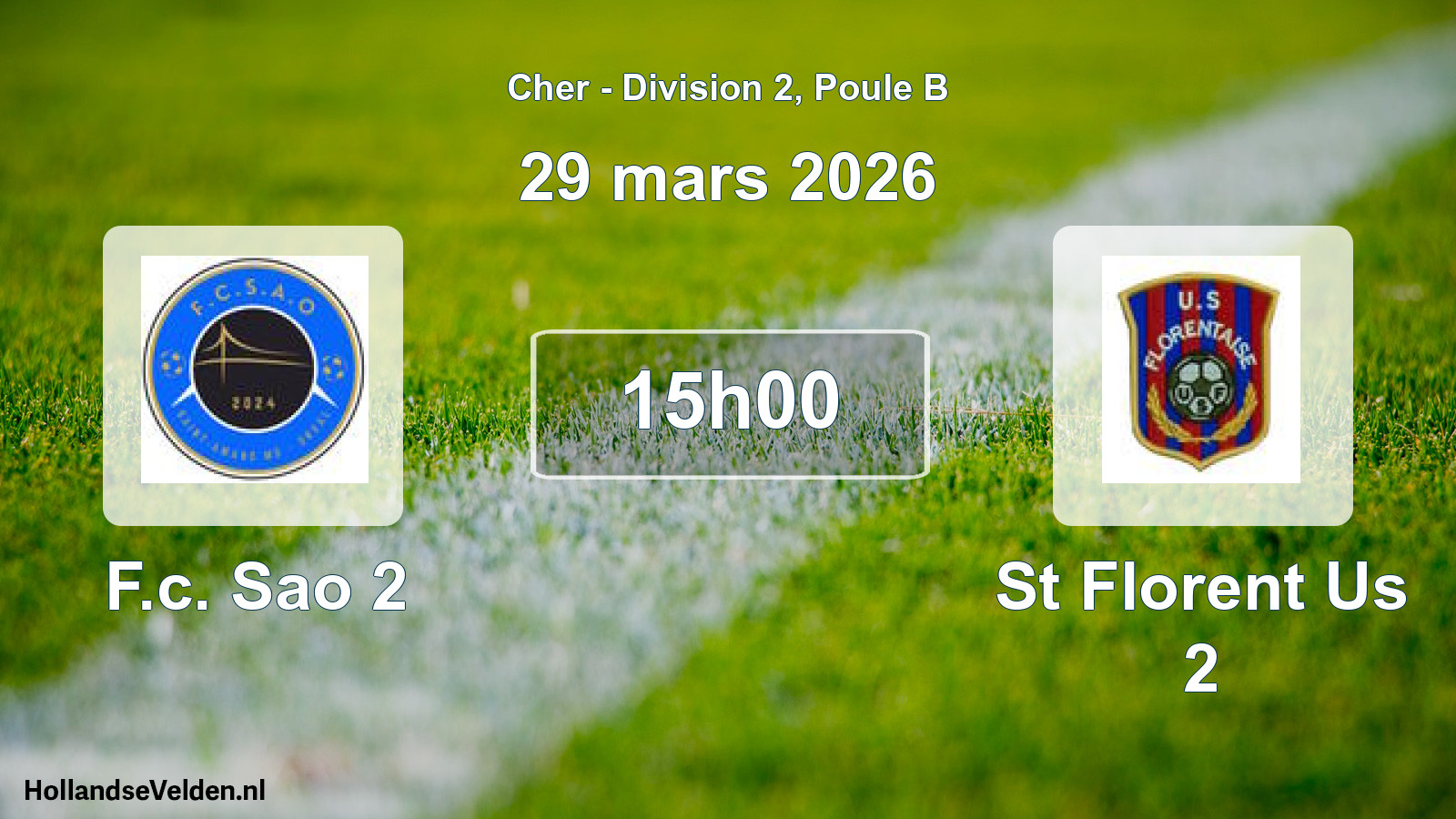 Scheduled Match: F.c. Sao 2 - St Florent Us 2 (29 March 2026)