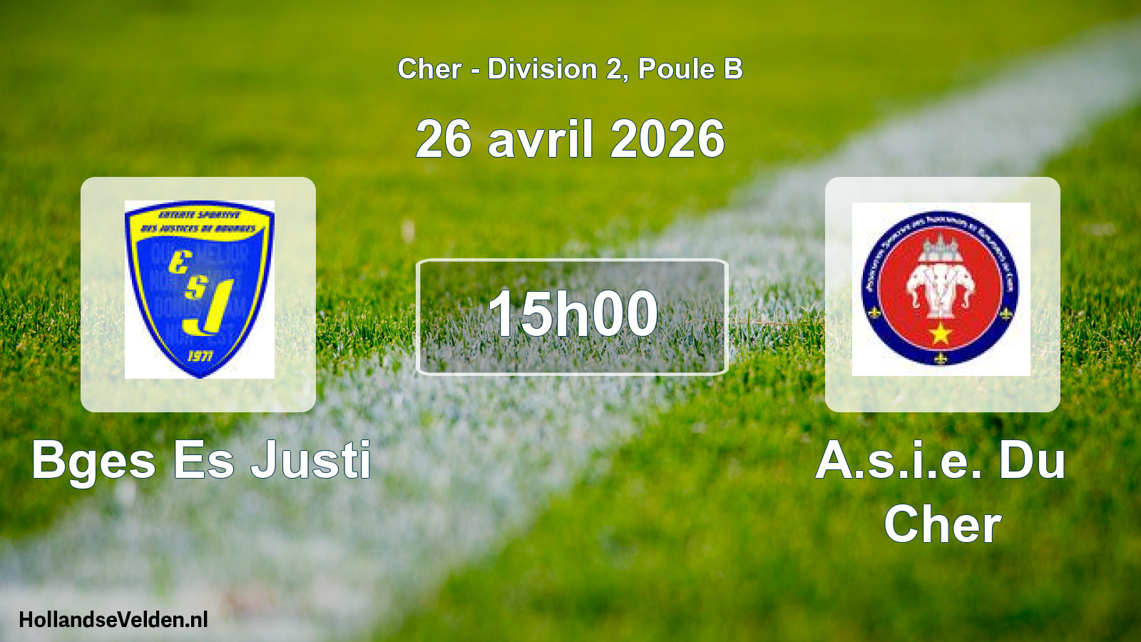 Scheduled Match: Bges Es Justi - A.s.i.e. Du Cher (26 April 2026)