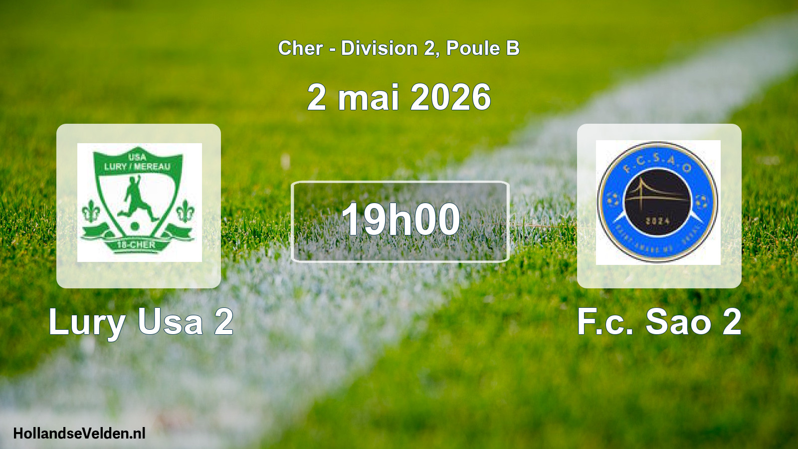 Geplande wedstrijd: Lury Usa 2 - F.c. Sao 2 (2 mai 2026)