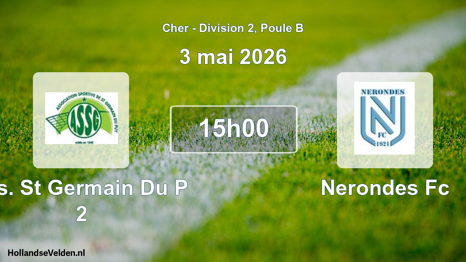 Scheduled Match: A.s. St Germain Du P 2 - Nerondes Fc (3 May 2026)