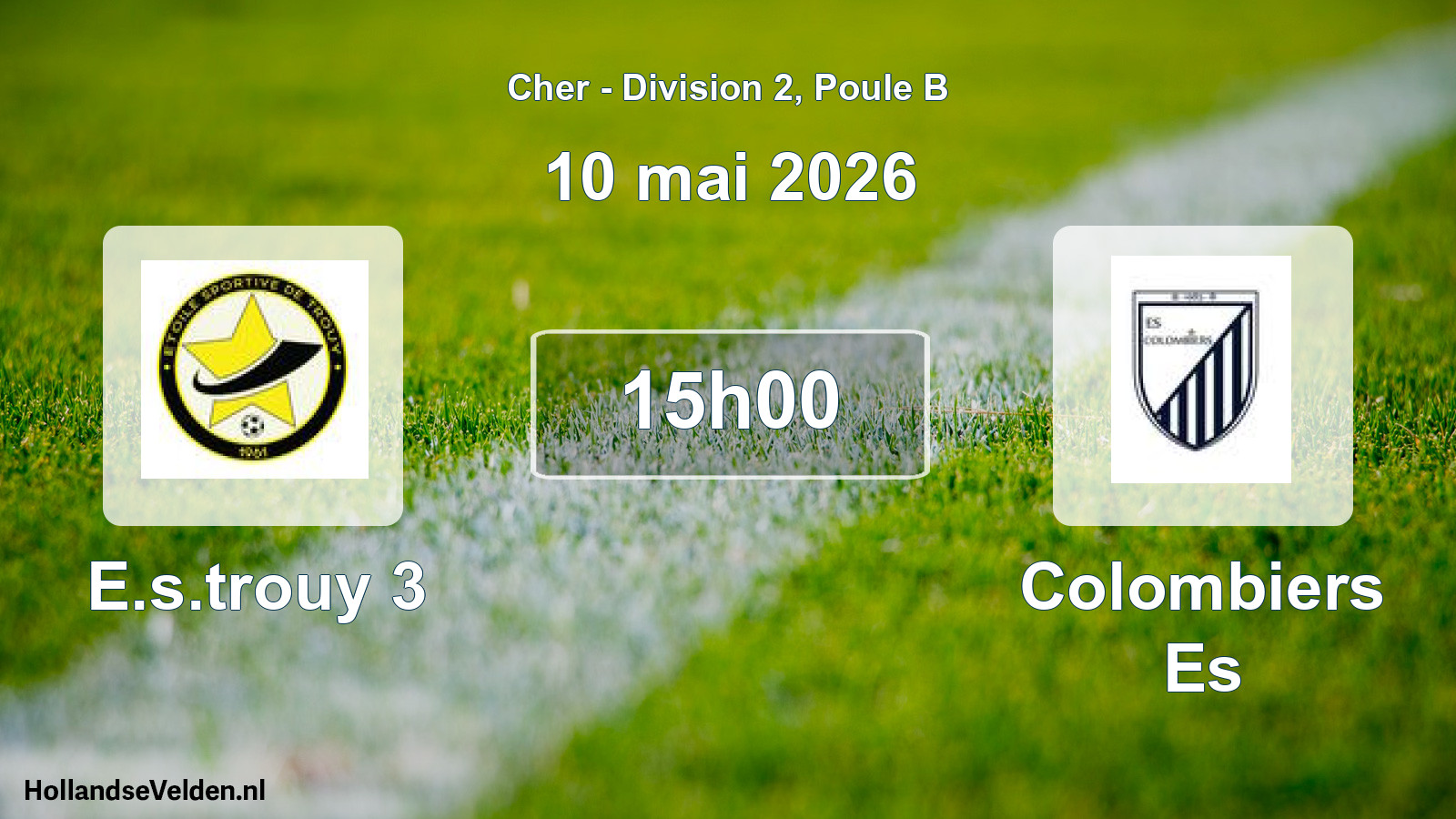 Geplande wedstrijd: E.s.trouy 3 - Colombiers Es (10 mei 2026)