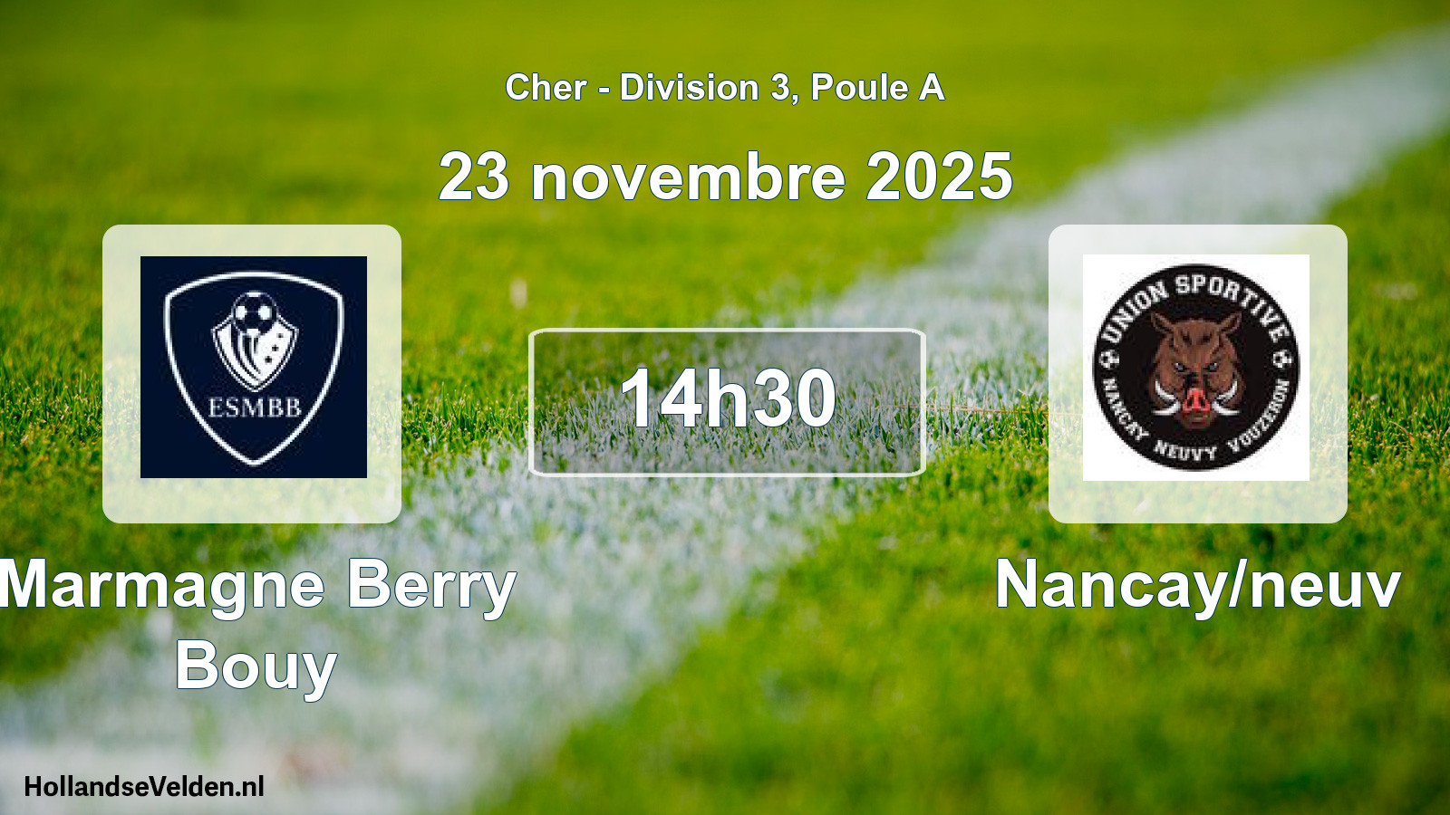 Geplande wedstrijd: Marmagne Berry Bouy - Nancay/neuv (23 november 2025)