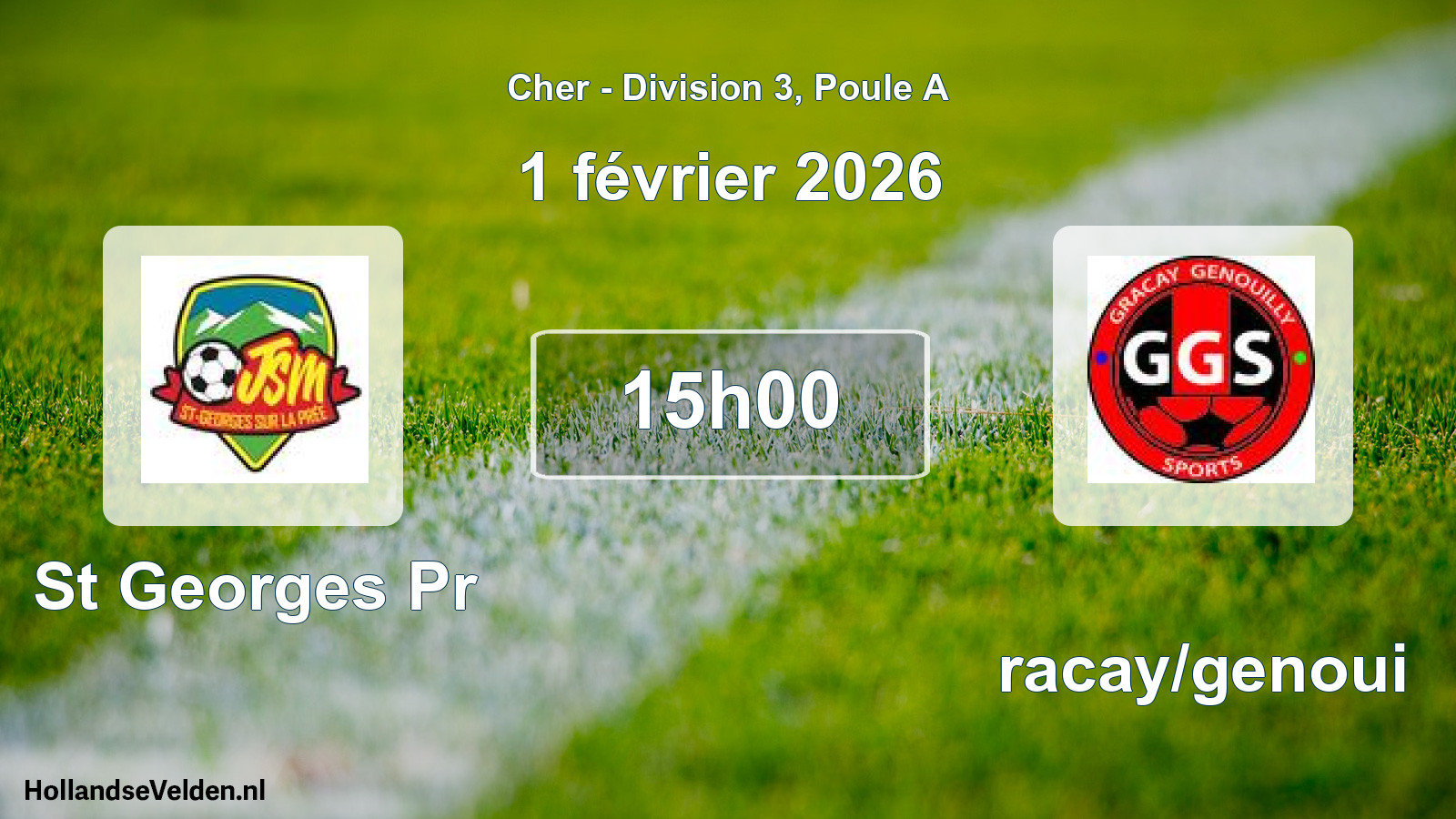 Geplande wedstrijd: St Georges Pr - Gracay/genoui (1 février 2026)