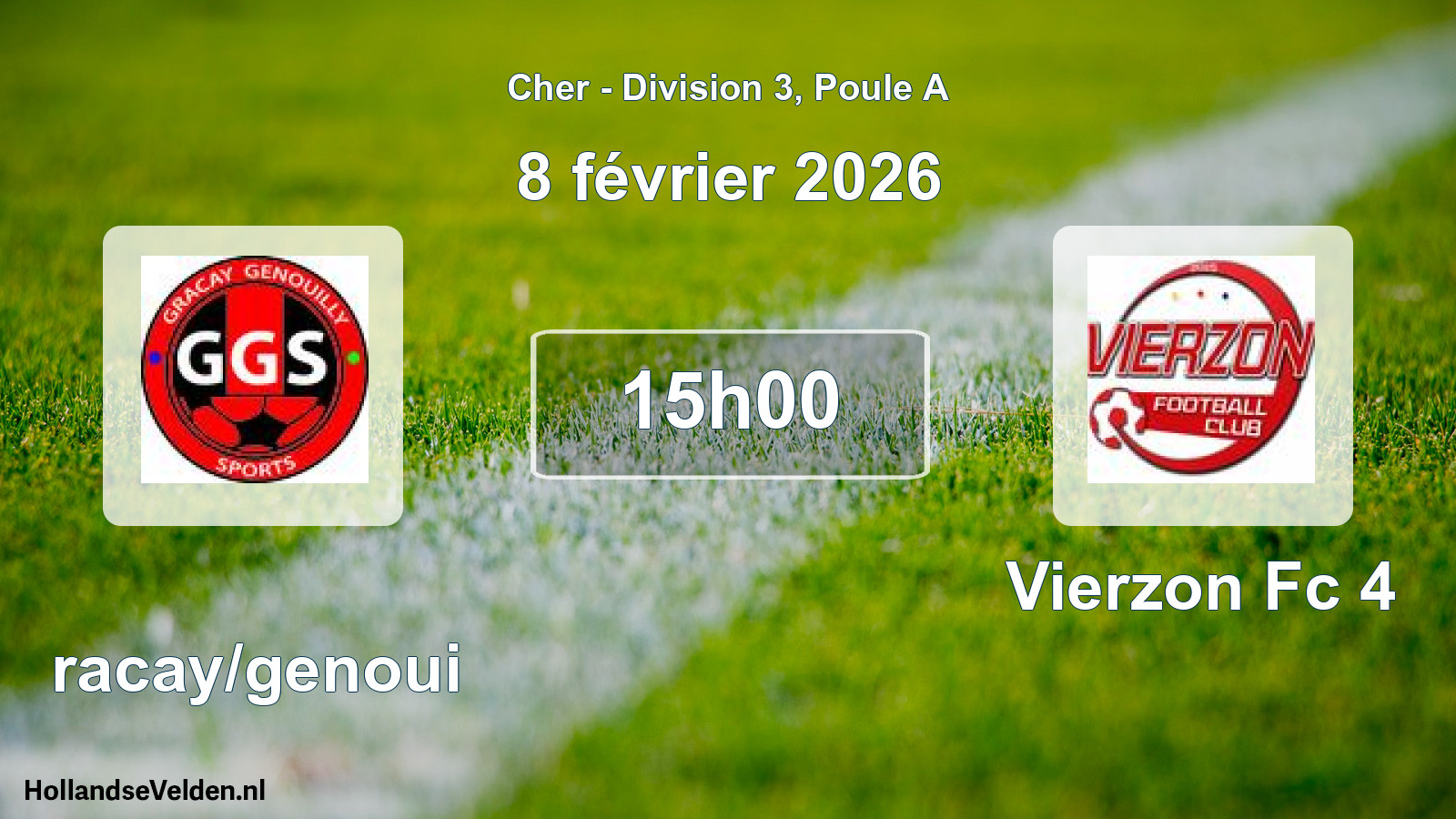 Scheduled Match: Gracay/genoui - Vierzon Fc 4 (8 February 2026)