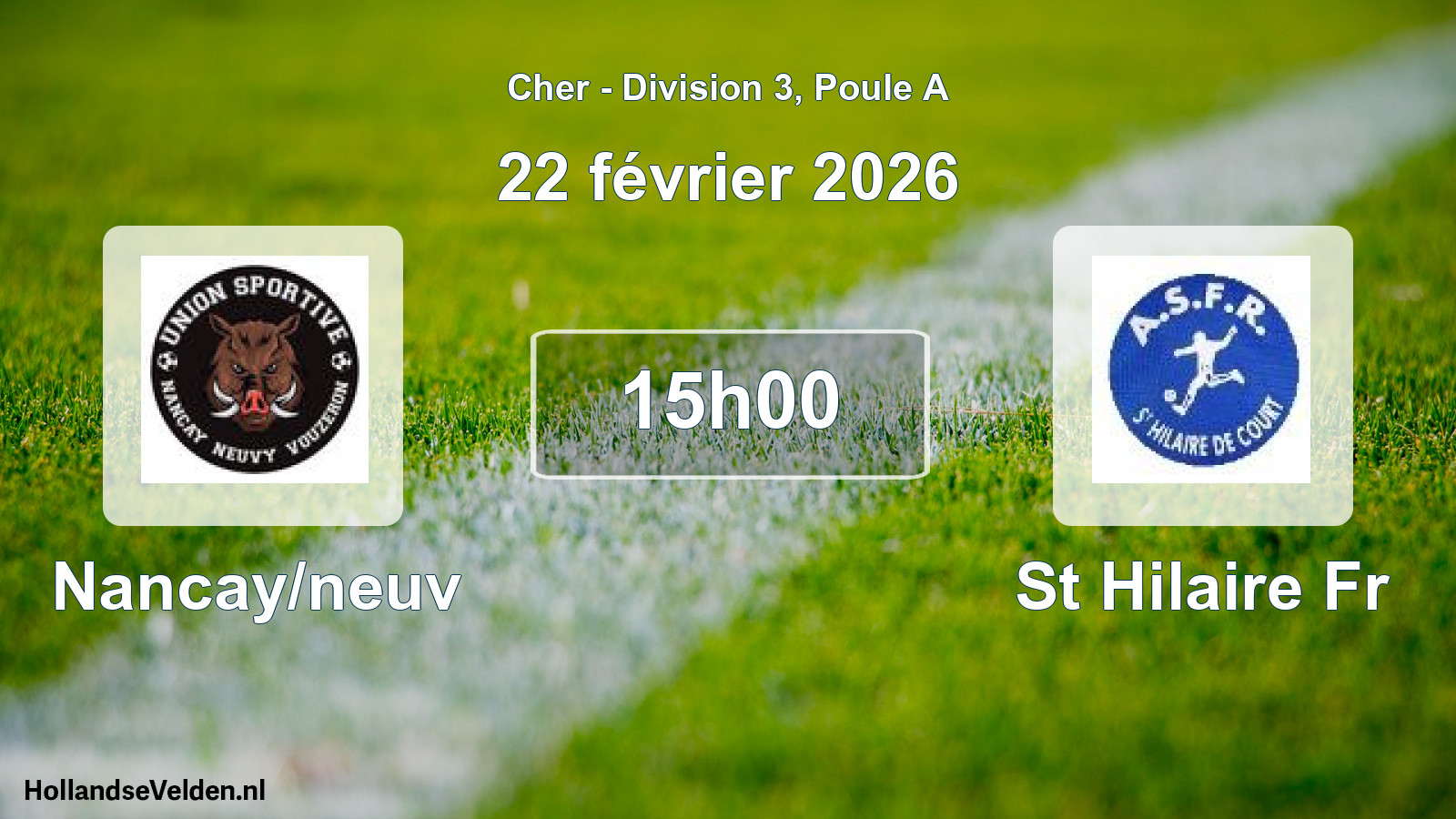 Geplande wedstrijd: Nancay/neuv - St Hilaire Fr (22 février 2026)