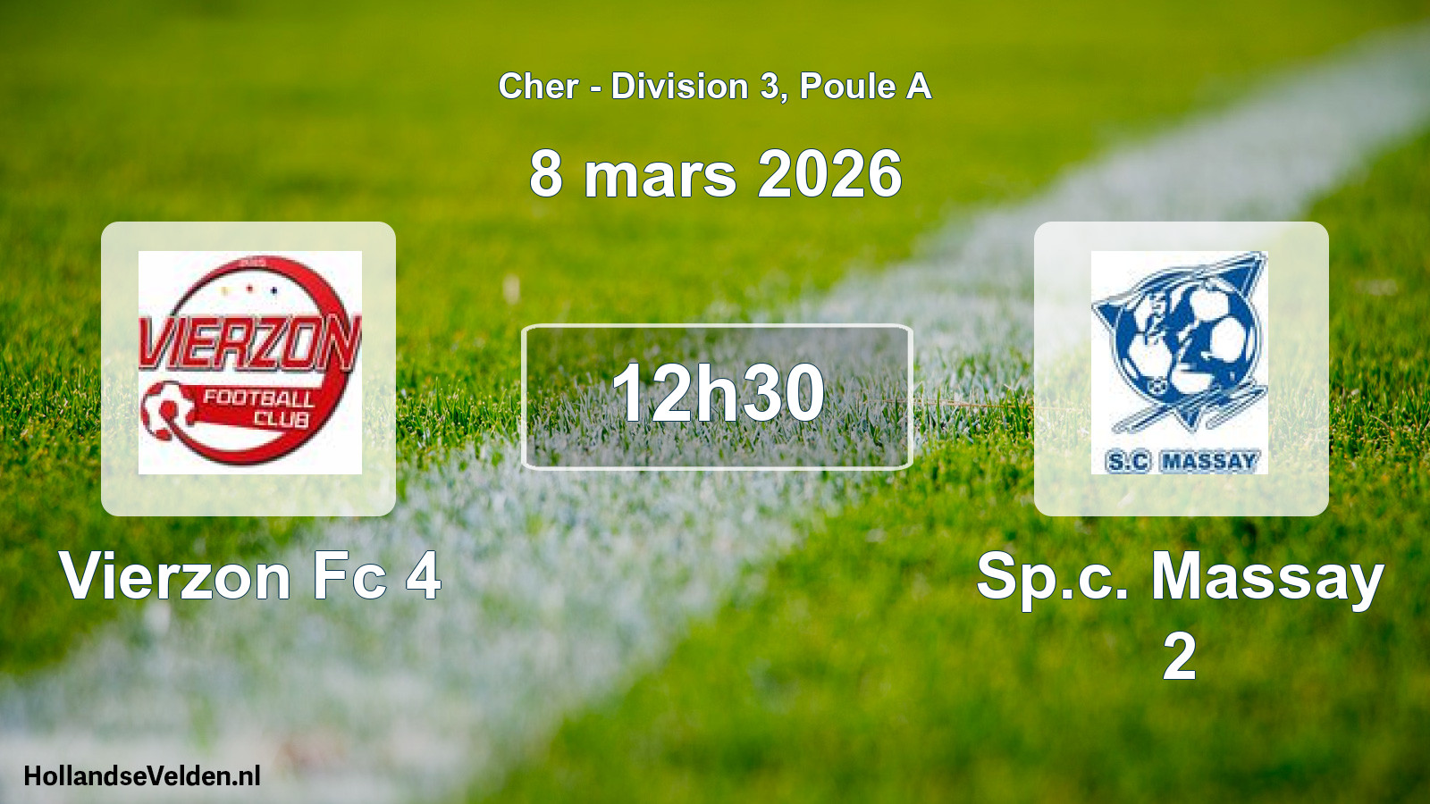 Geplande wedstrijd: Vierzon Fc 4 - Sp.c. Massay 2 (8 maart 2026)