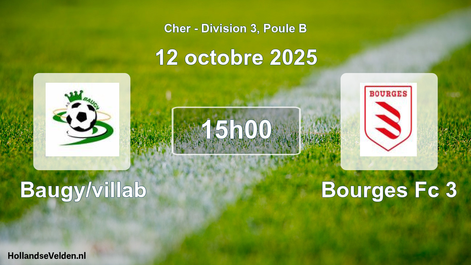 Scheduled Match: Baugy/villab - Bourges Fc 3 (12 October 2025)