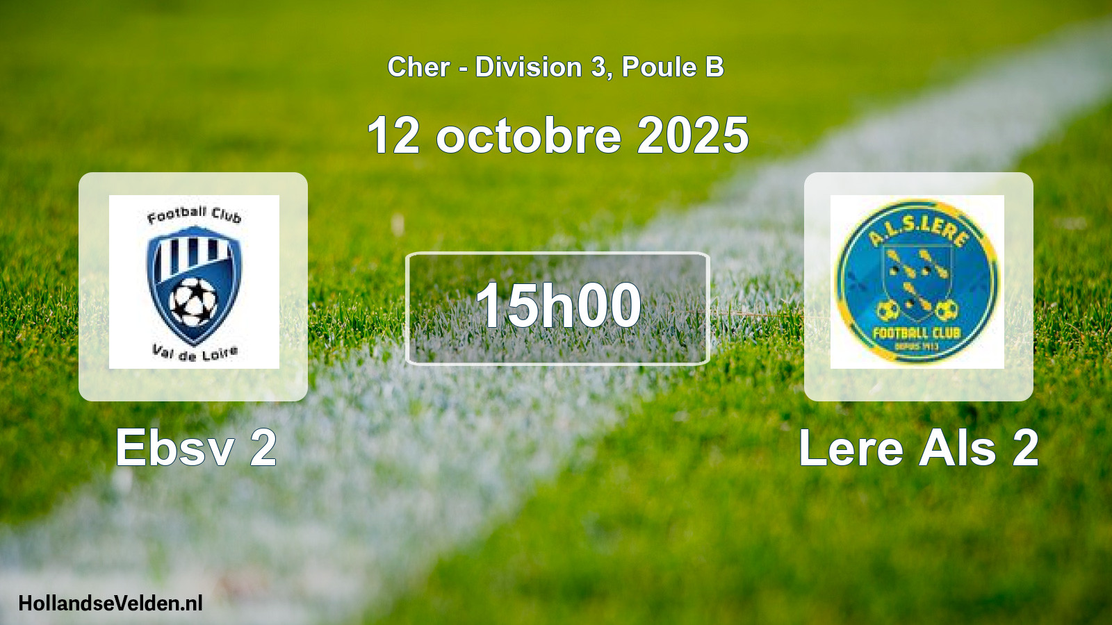 Geplande wedstrijd: Ebsv 2 - Lere Als 2 (12 octobre 2025)
