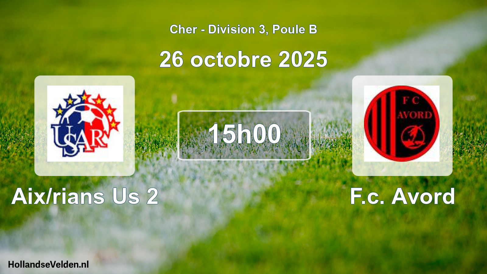 Geplande wedstrijd: Aix/rians Us 2 - F.c. Avord (26 oktober 2025)