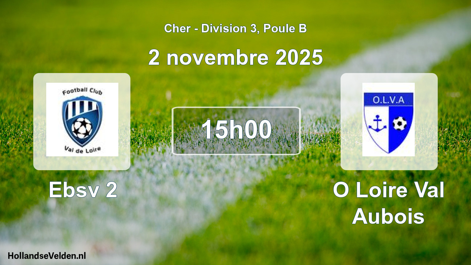 Geplande wedstrijd: Ebsv 2 - O Loire Val Aubois (2 novembre 2025)