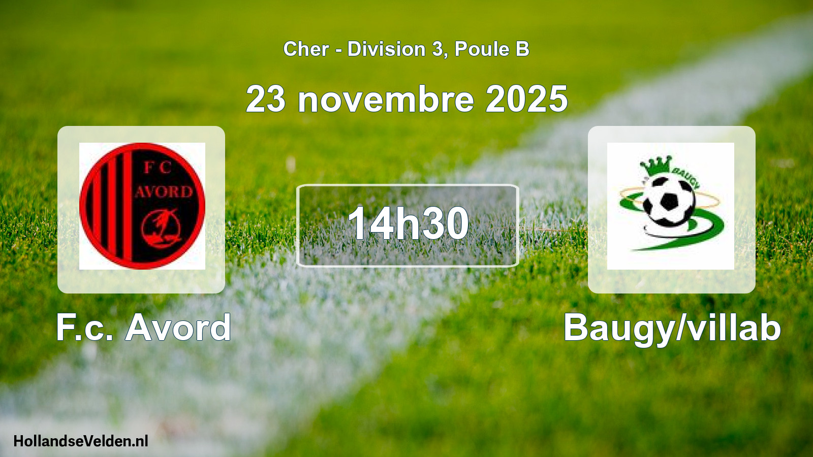 Geplande wedstrijd: F.c. Avord - Baugy/villab (23 novembre 2025)