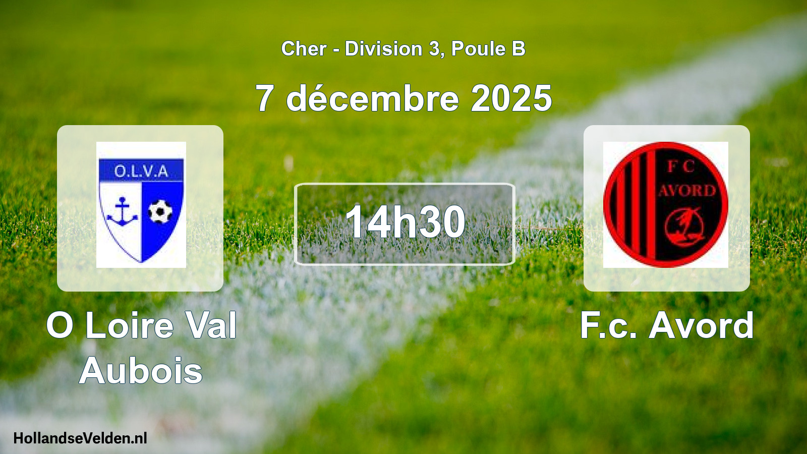 Geplande wedstrijd: O Loire Val Aubois - F.c. Avord (7 décembre 2025)