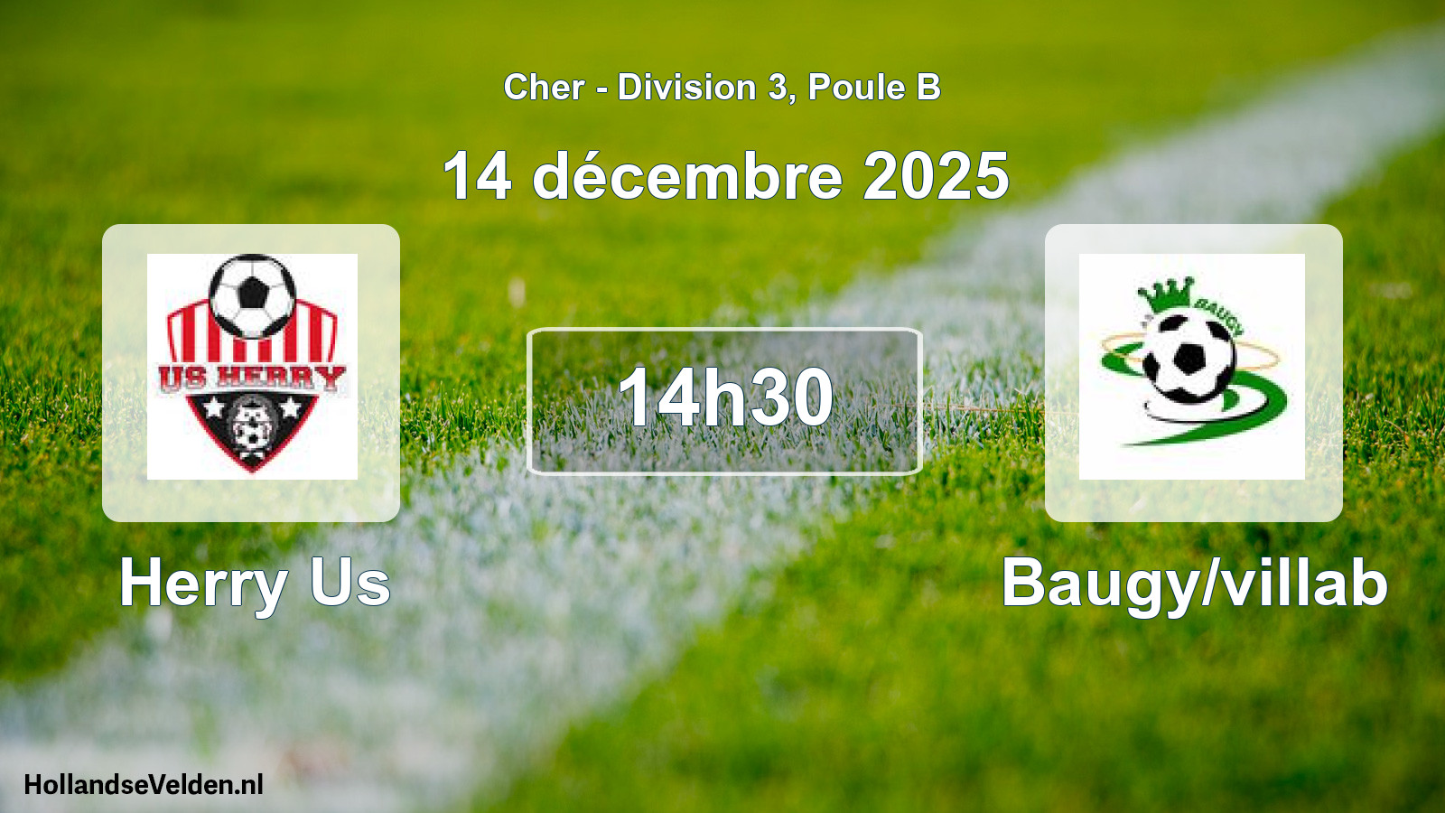 Geplande wedstrijd: Herry Us - Baugy/villab (14 décembre 2025)