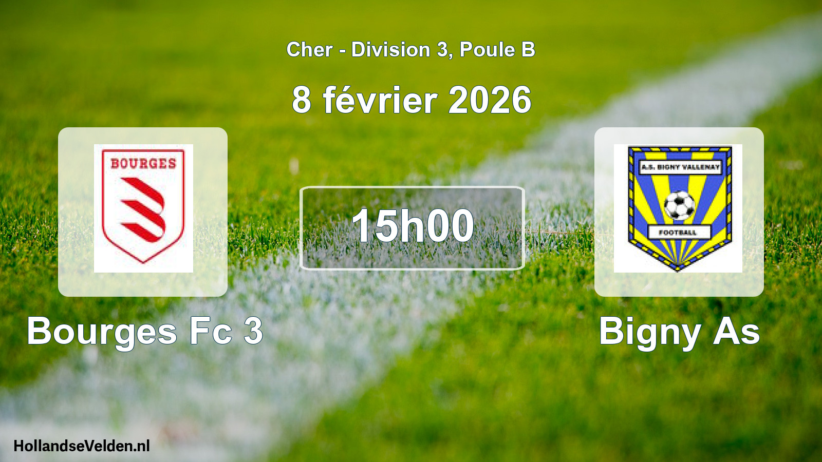 Scheduled Match: Bourges Fc 3 - Bigny As (8 February 2026)