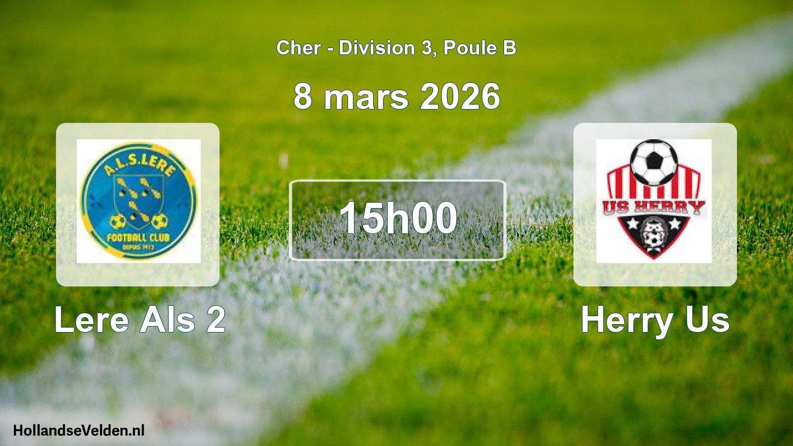 Geplande wedstrijd: Lere Als 2 - Herry Us (8 maart 2026)