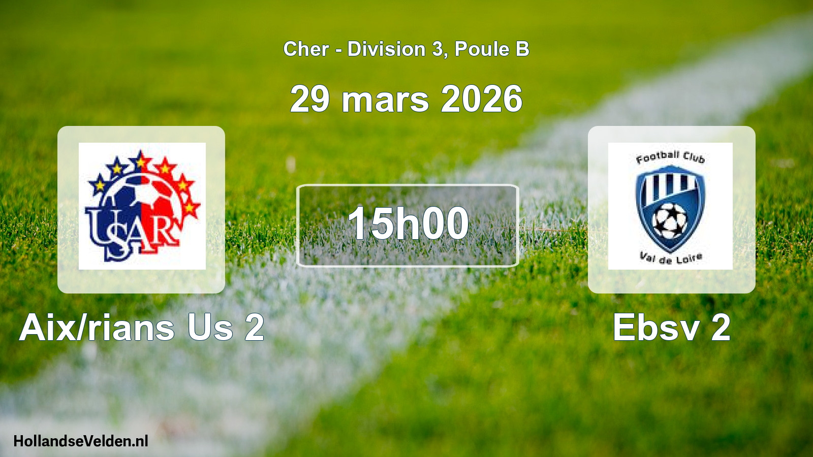 Geplande wedstrijd: Aix/rians Us 2 - Ebsv 2 (29 mars 2026)