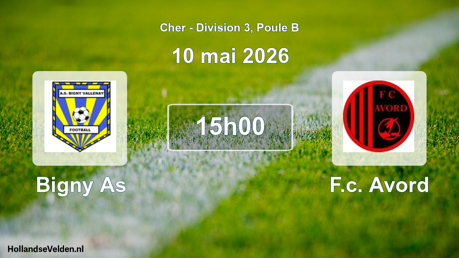 Geplande wedstrijd: Bigny As - F.c. Avord (10 mei 2026)