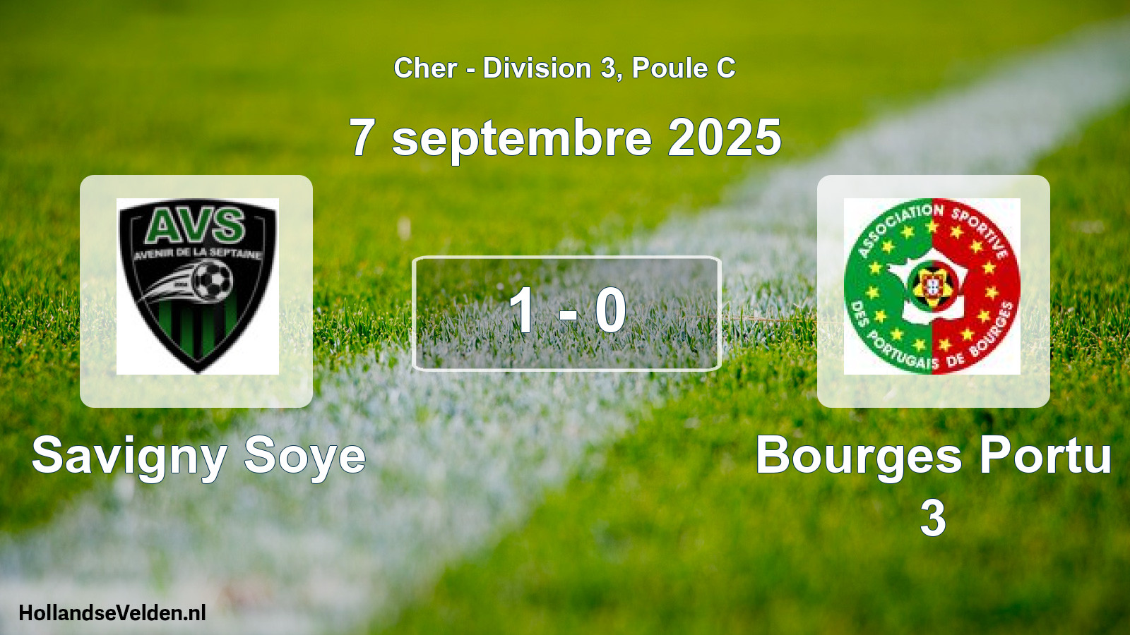 Total number of matches played: Savigny Soye - Bourges Portu 3 1 - 0 (7 September 2025)