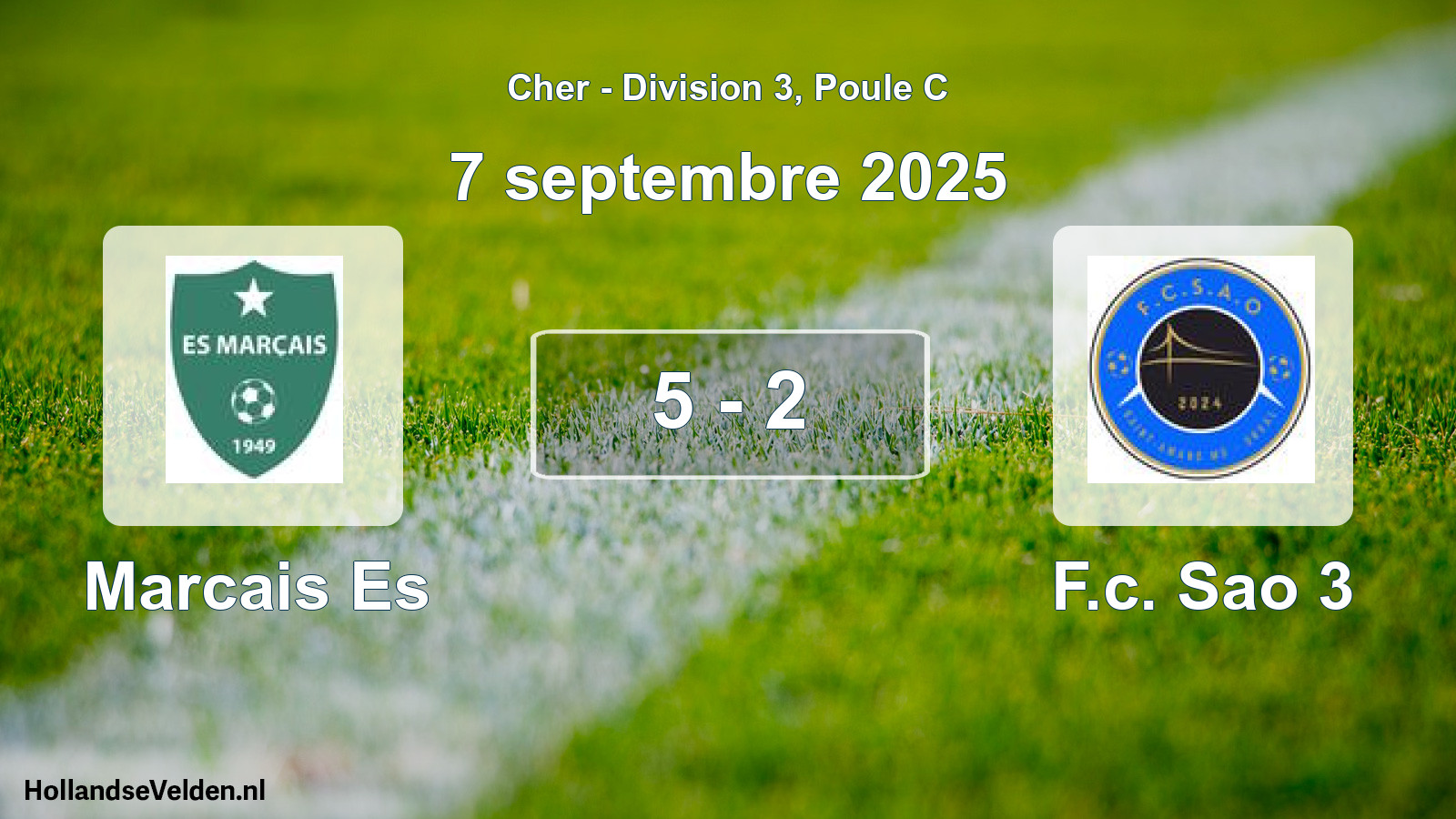 Gespeelde wedstrijd: Marcais Es - F.c. Sao 3 5 - 2 (7 september 2025)