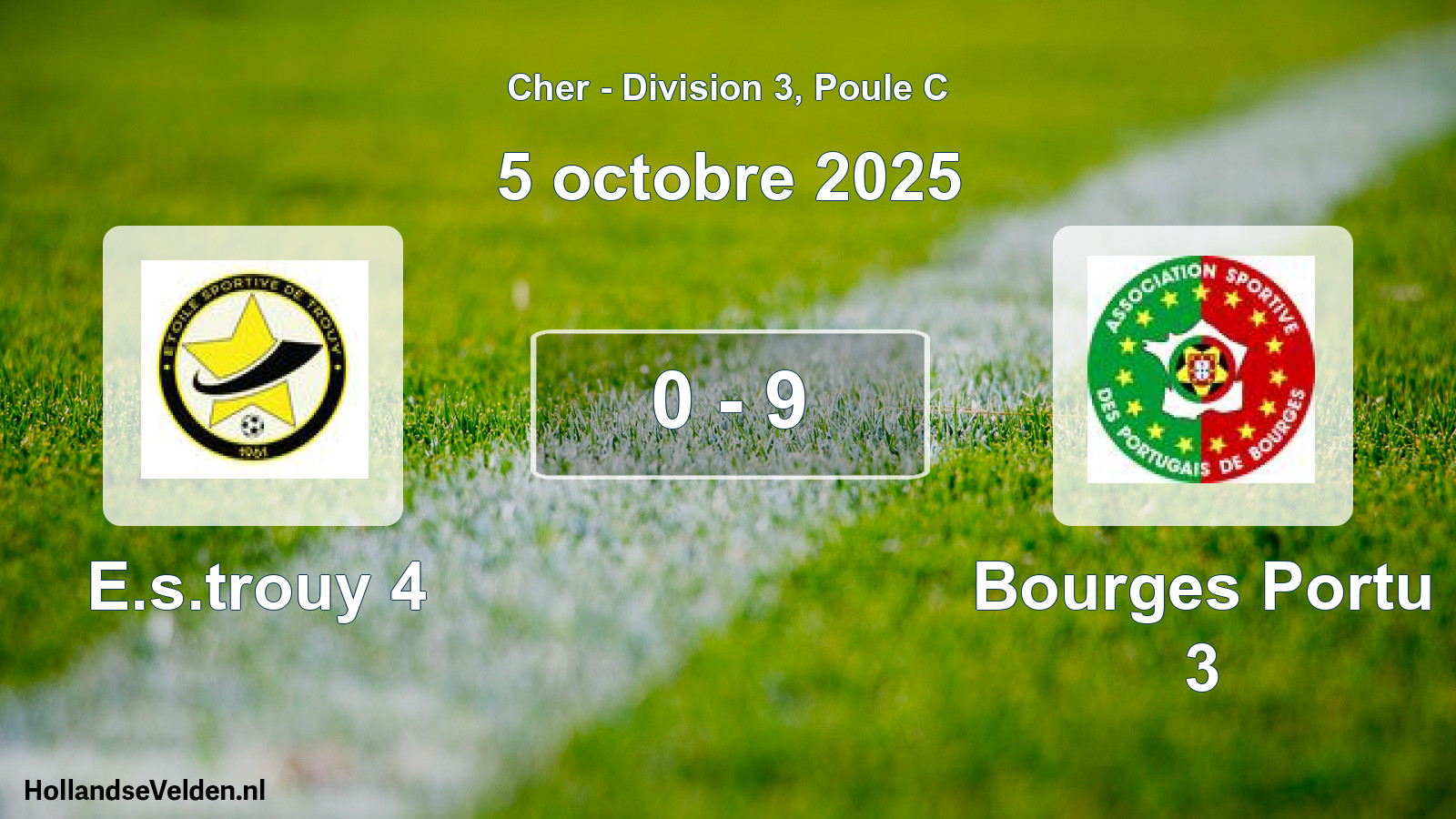 Gespeelde wedstrijd: E.s.trouy 4 - Bourges Portu 3 0 - 9 (5 octobre 2025)
