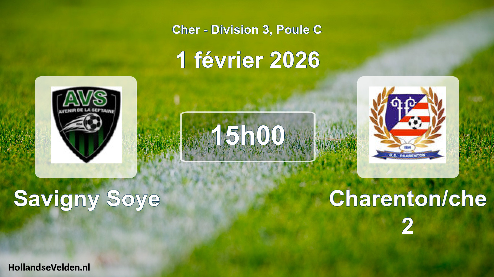 Geplande wedstrijd: Savigny Soye - Charenton/che 2 (1 februari 2026)