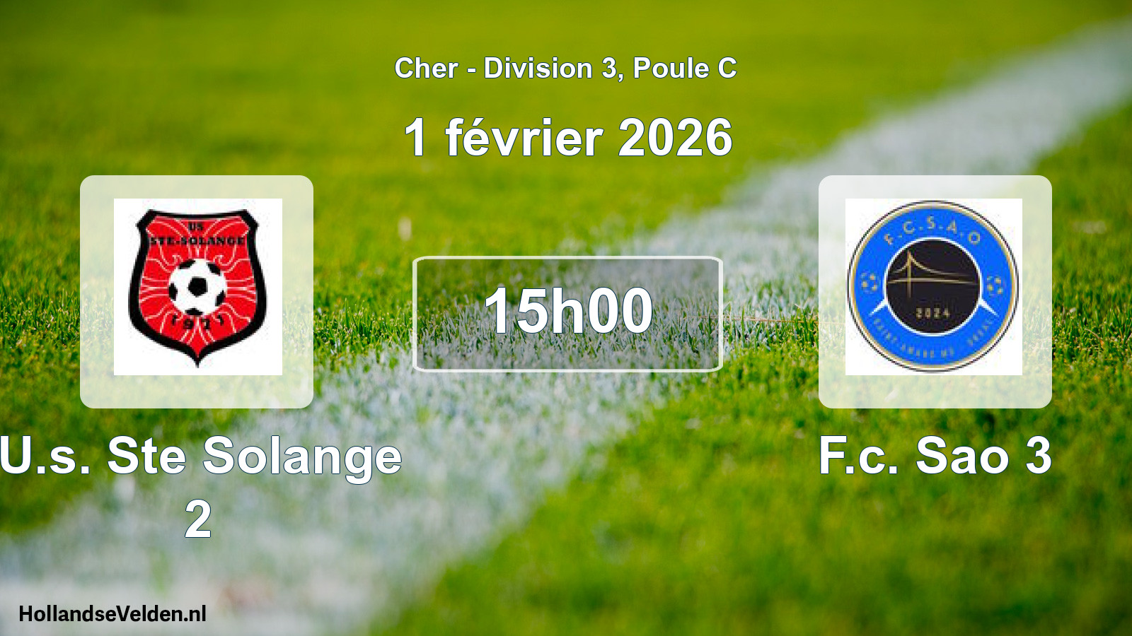 Geplande wedstrijd: U.s. Ste Solange 2 - F.c. Sao 3 (1 februari 2026)