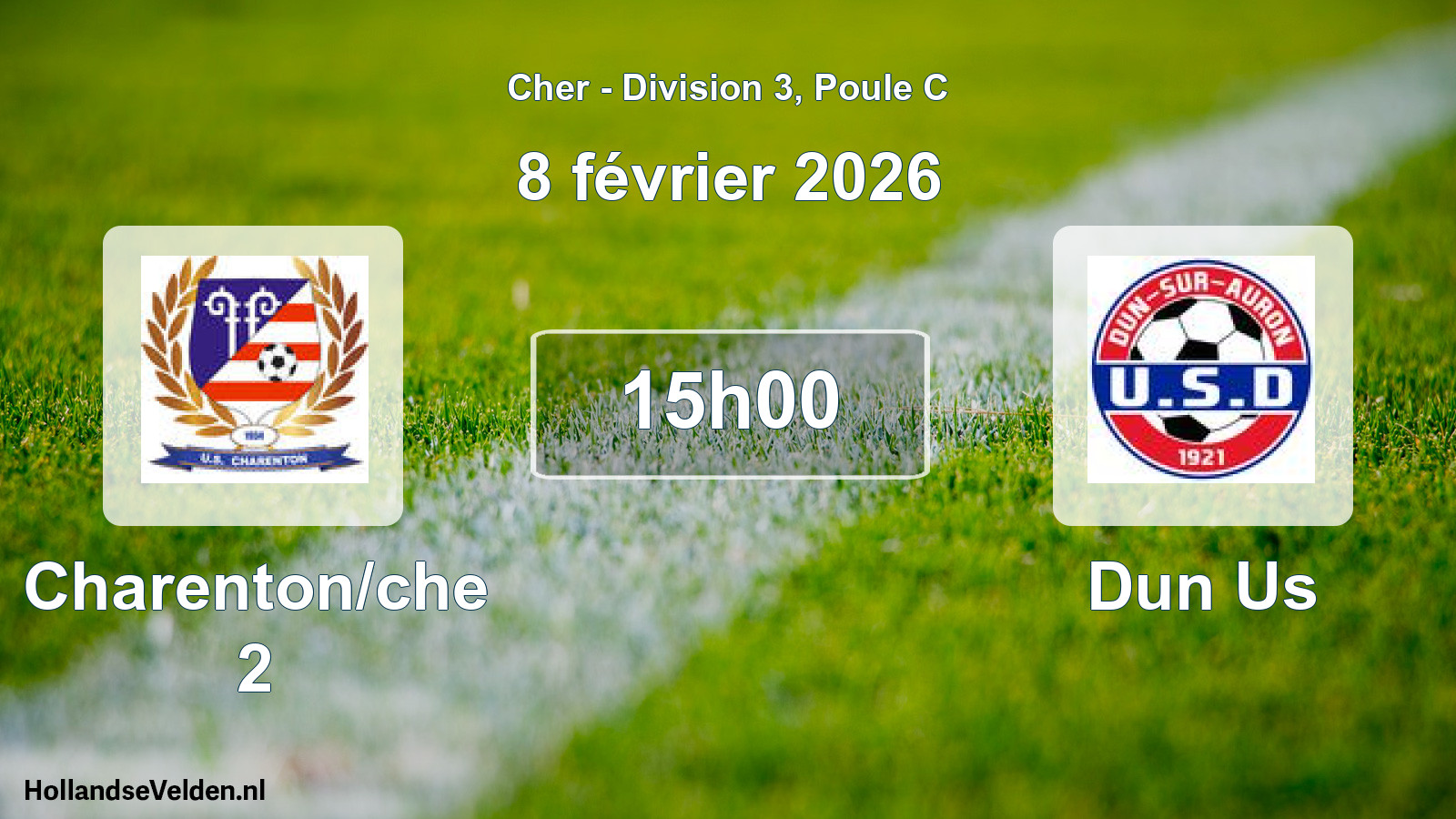 Geplande wedstrijd: Charenton/che 2 - Dun Us (8 février 2026)
