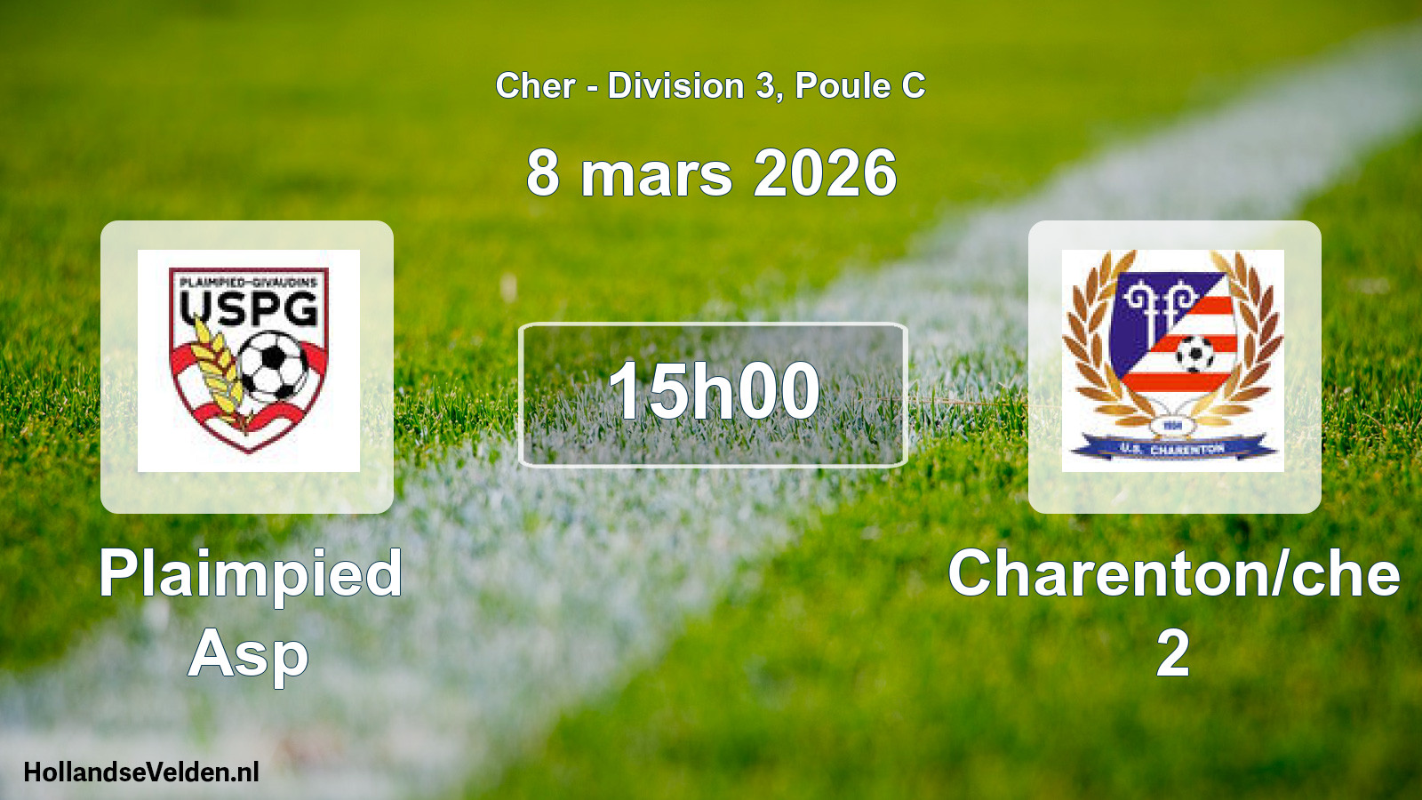 Geplande wedstrijd: Plaimpied Asp - Charenton/che 2 (8 mars 2026)