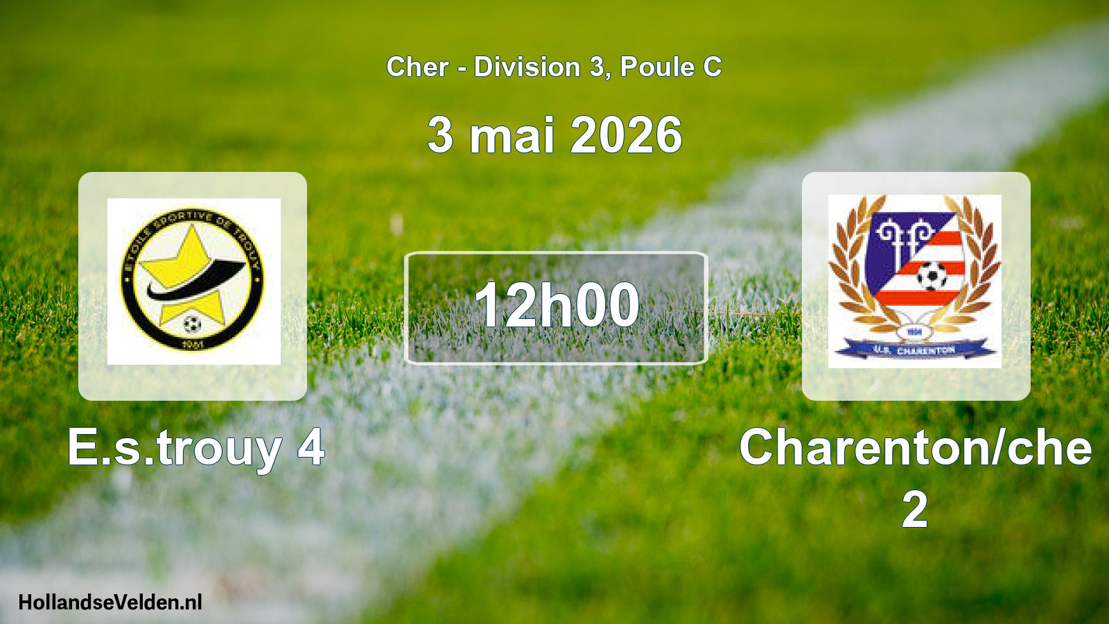 Geplande wedstrijd: E.s.trouy 4 - Charenton/che 2 (3 mai 2026)