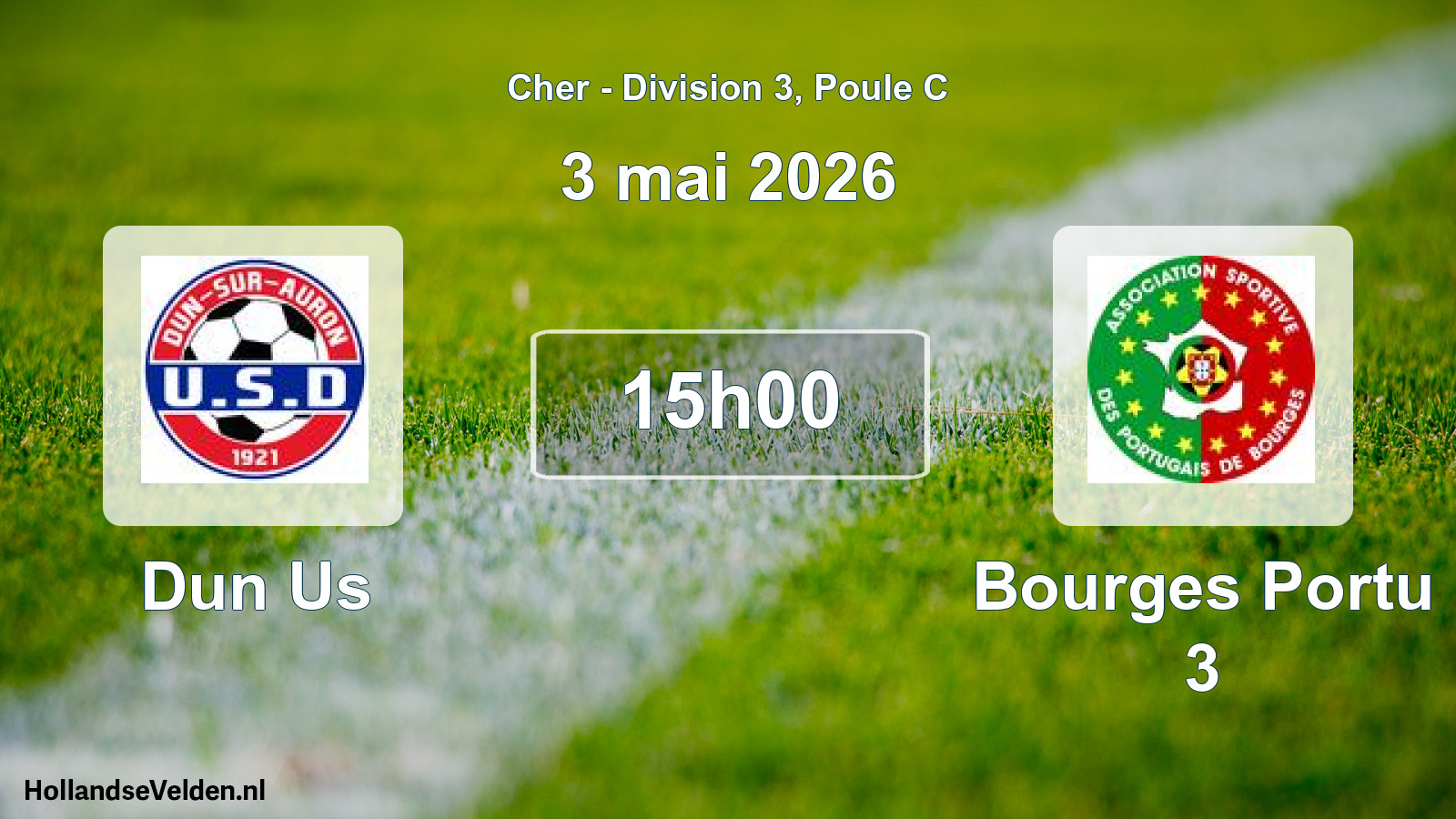 Geplande wedstrijd: Dun Us - Bourges Portu 3 (3 mei 2026)
