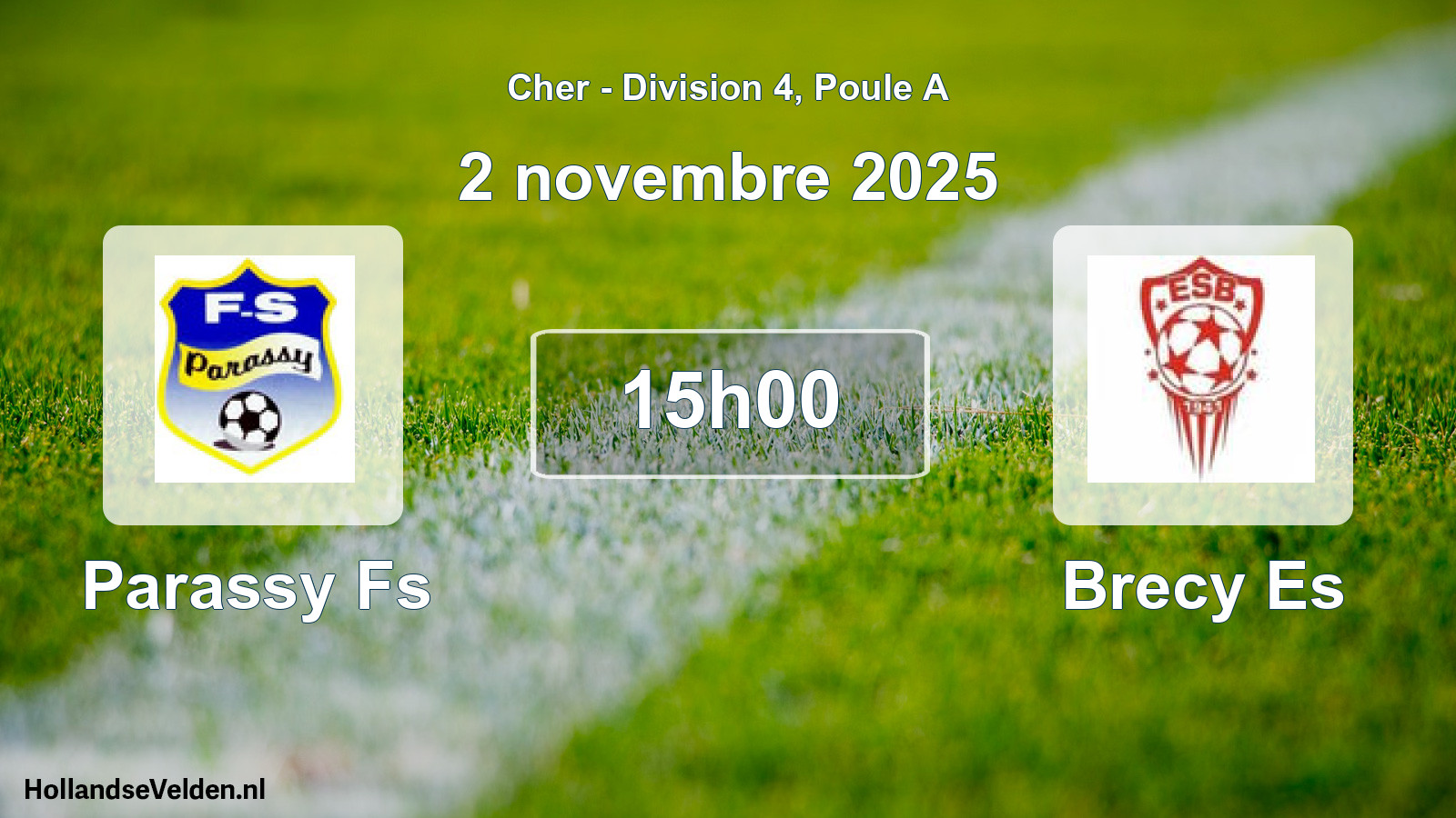 Geplande wedstrijd: Parassy Fs - Brecy Es (2 november 2025)