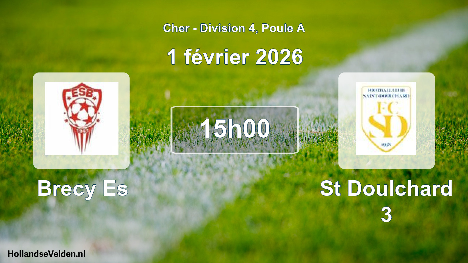 Geplande wedstrijd: Brecy Es - St Doulchard 3 (1 februari 2026)
