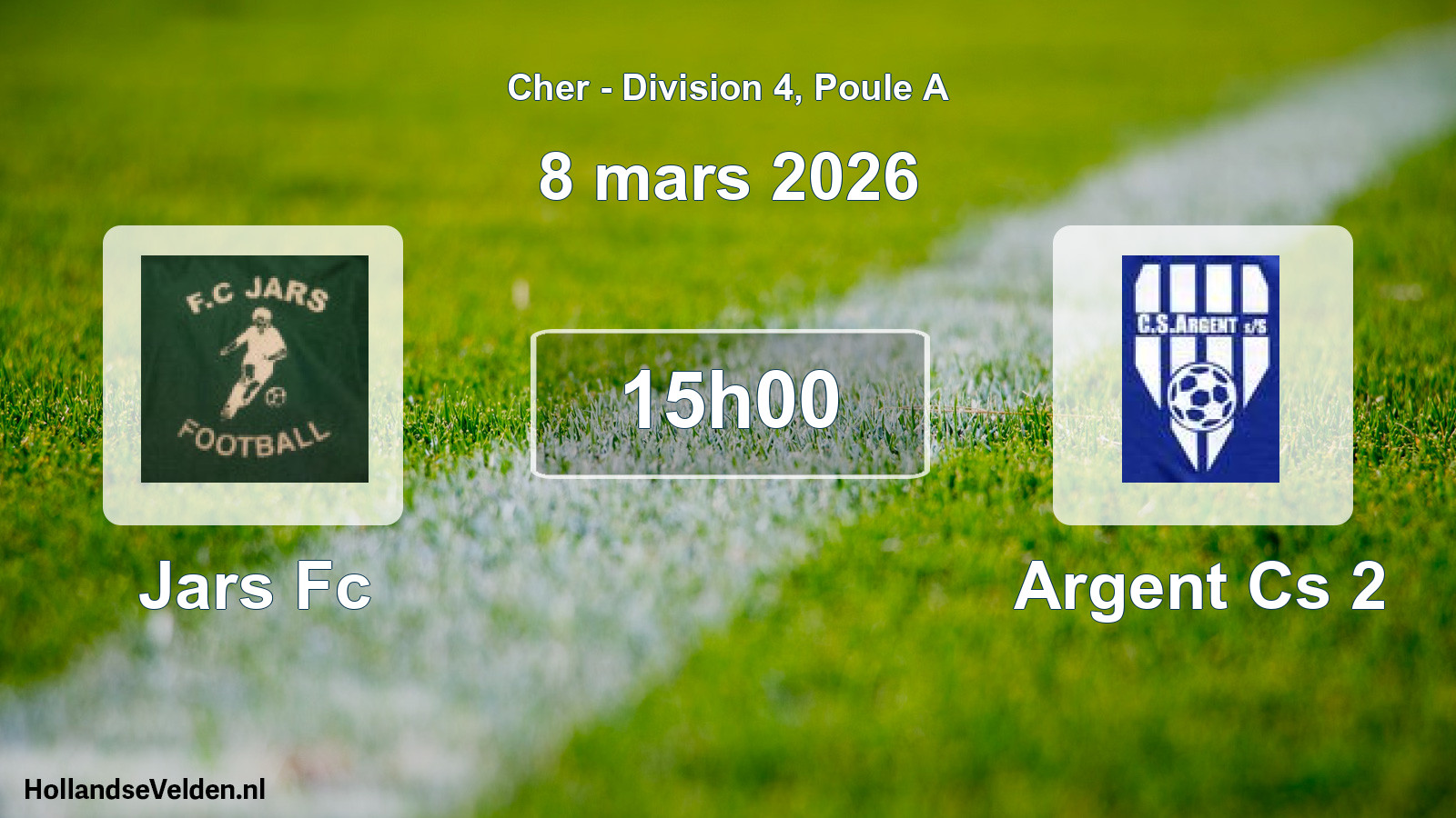 Geplande wedstrijd: Jars Fc - Argent Cs 2 (8 maart 2026)