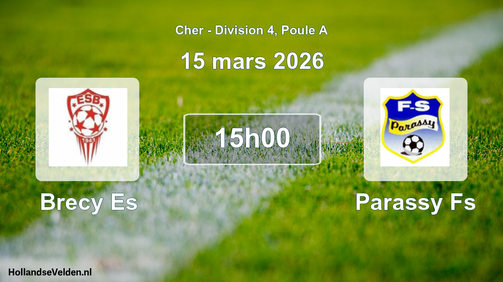 Geplande wedstrijd: Brecy Es - Parassy Fs (15 maart 2026)