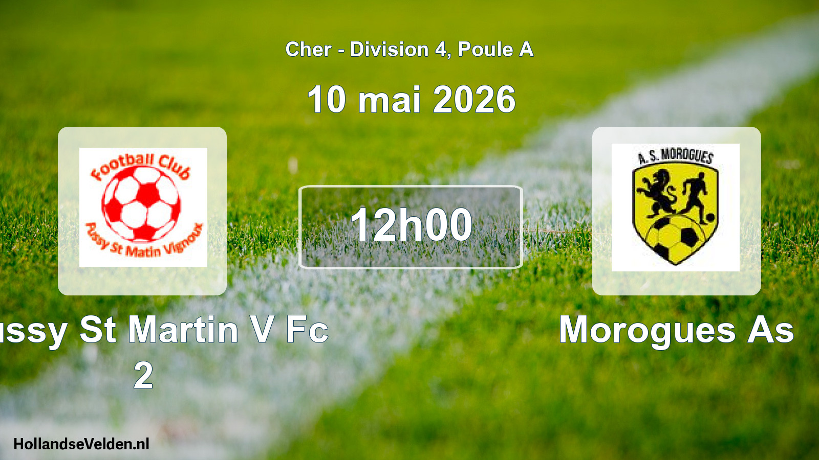 Scheduled Match: Fussy St Martin V Fc 2 - Morogues As (10 May 2026)