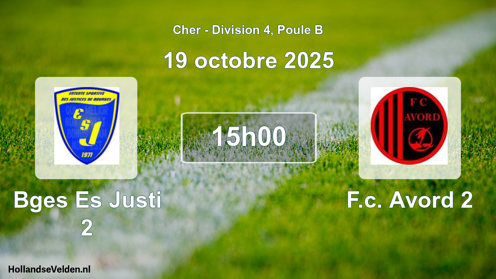 Geplande wedstrijd: Bges Es Justi 2 - F.c. Avord 2 (19 oktober 2025)