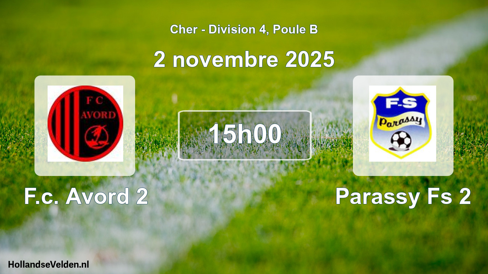 Geplande wedstrijd: F.c. Avord 2 - Parassy Fs 2 (2 novembre 2025)