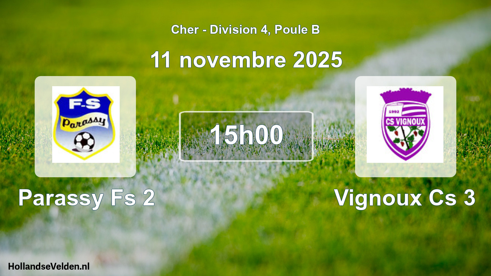 Geplande wedstrijd: Parassy Fs 2 - Vignoux Cs 3 (11 novembre 2025)