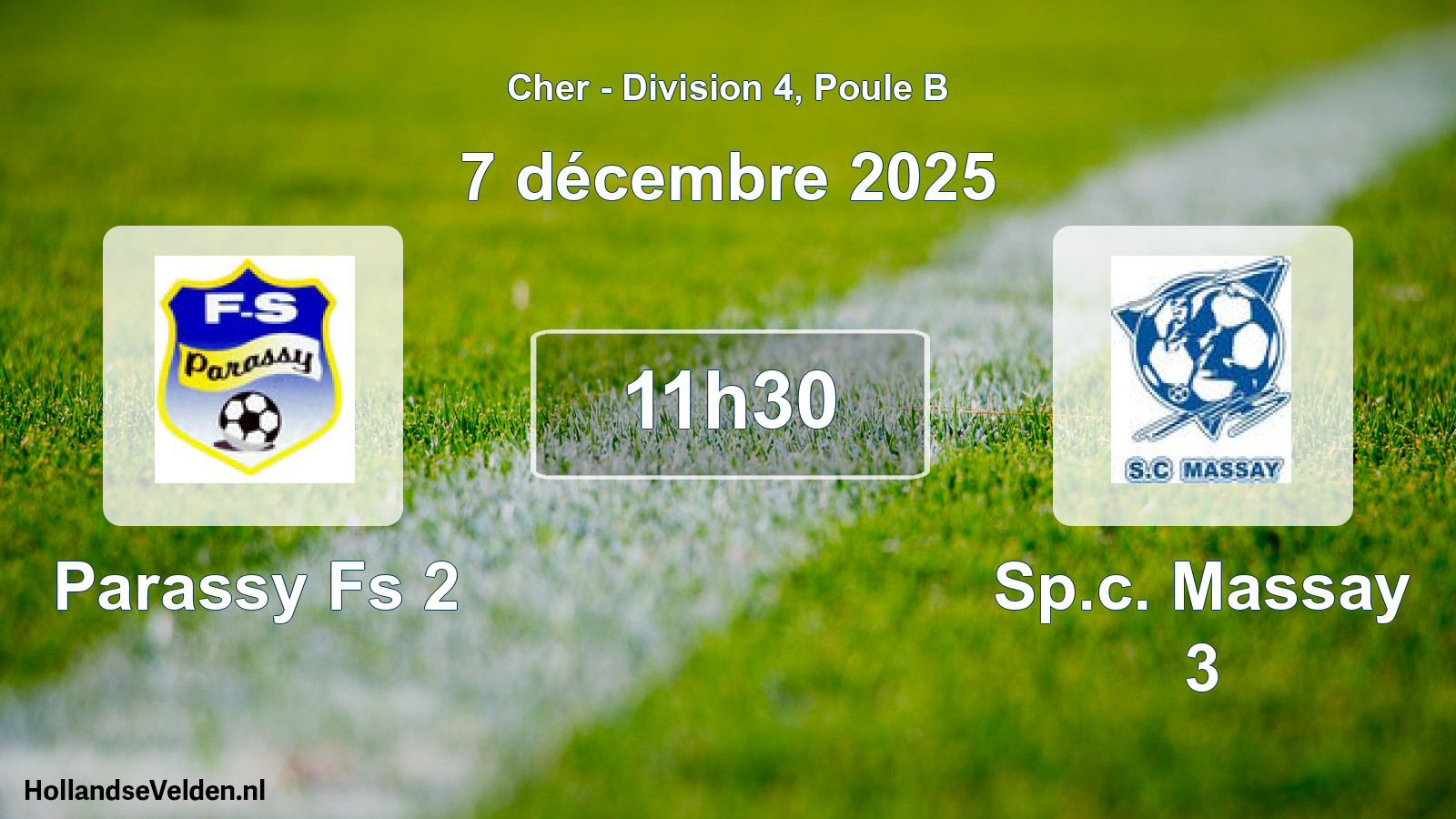 Geplande wedstrijd: Parassy Fs 2 - Sp.c. Massay 3 (7 décembre 2025)