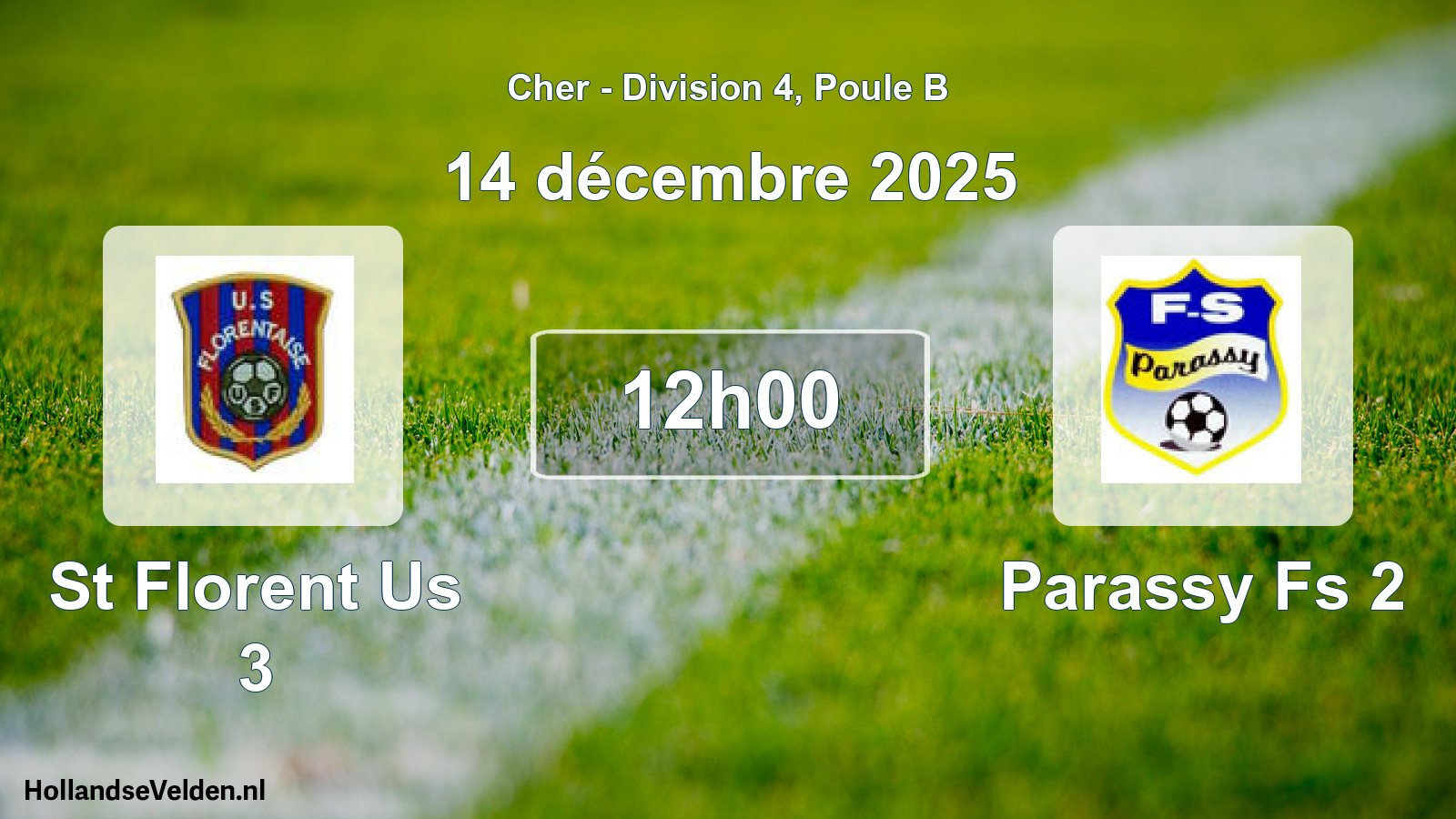 Geplande wedstrijd: St Florent Us 3 - Parassy Fs 2 (14 december 2025)