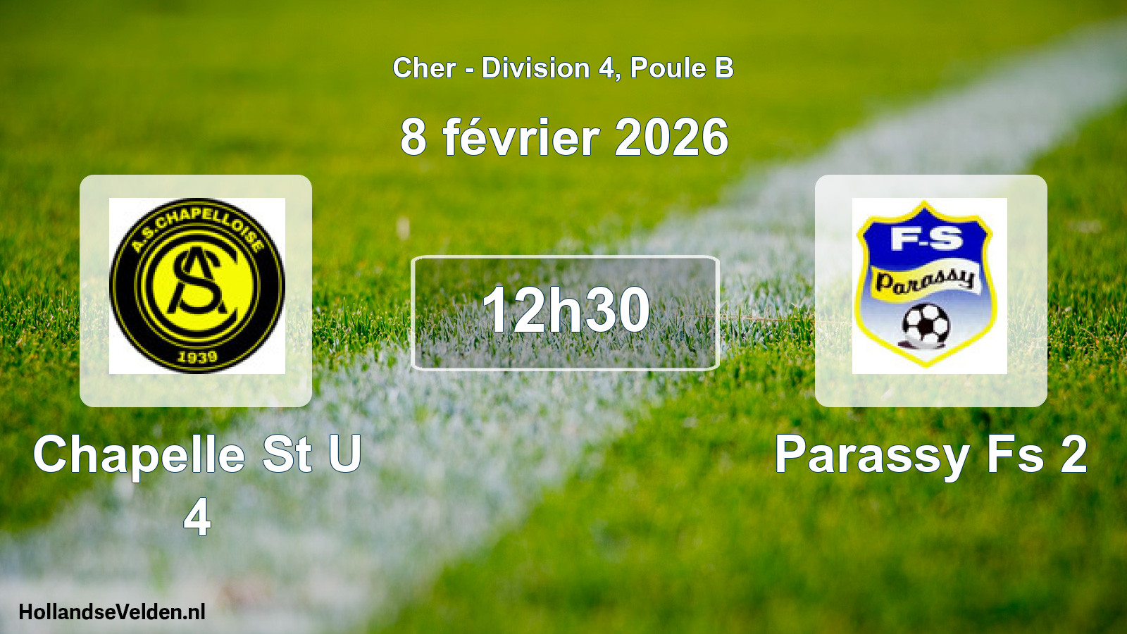Geplande wedstrijd: Chapelle St U 4 - Parassy Fs 2 (8 février 2026)
