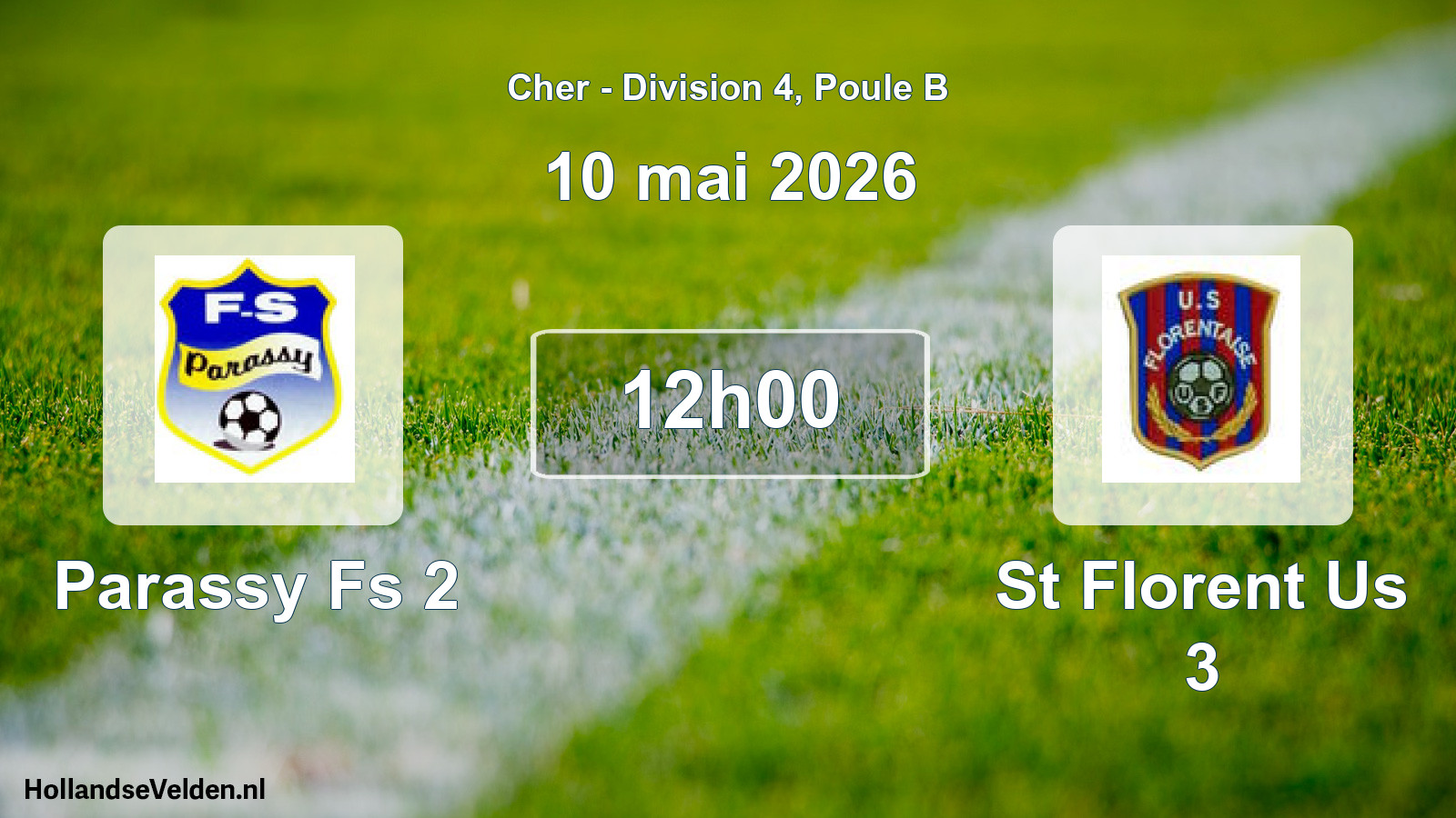 Geplande wedstrijd: Parassy Fs 2 - St Florent Us 3 (10 mai 2026)