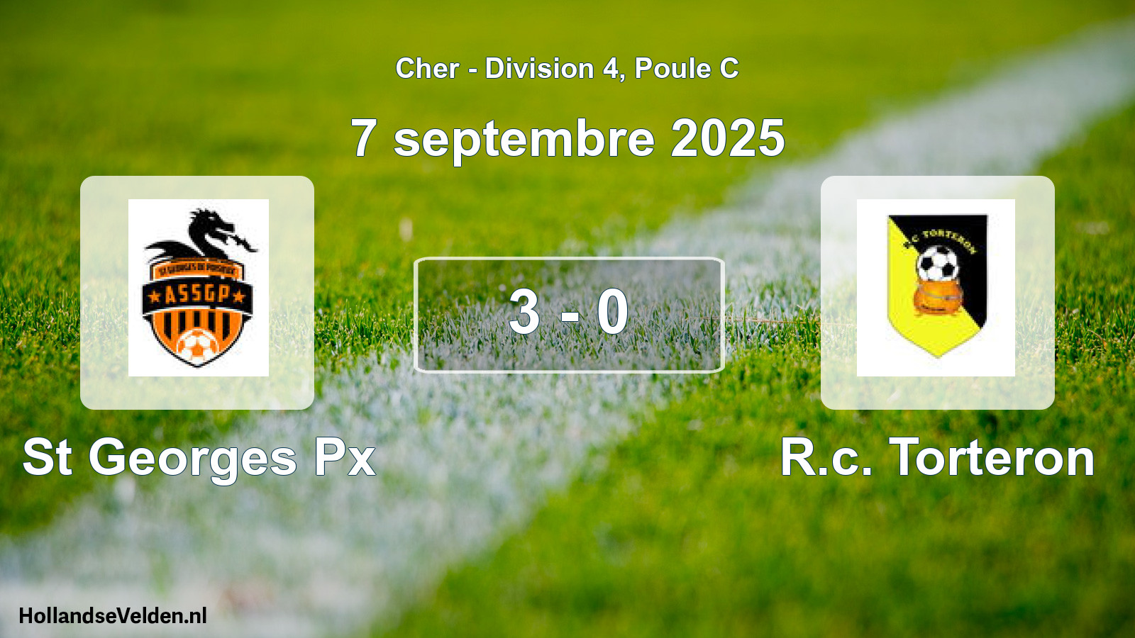 Gespeelde wedstrijd: St Georges Px - R.c. Torteron 3 - 0 (7 septembre 2025)