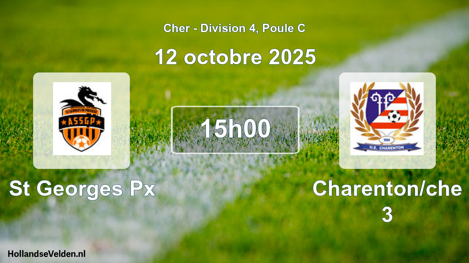 Geplande wedstrijd: St Georges Px - Charenton/che 3 (12 octobre 2025)