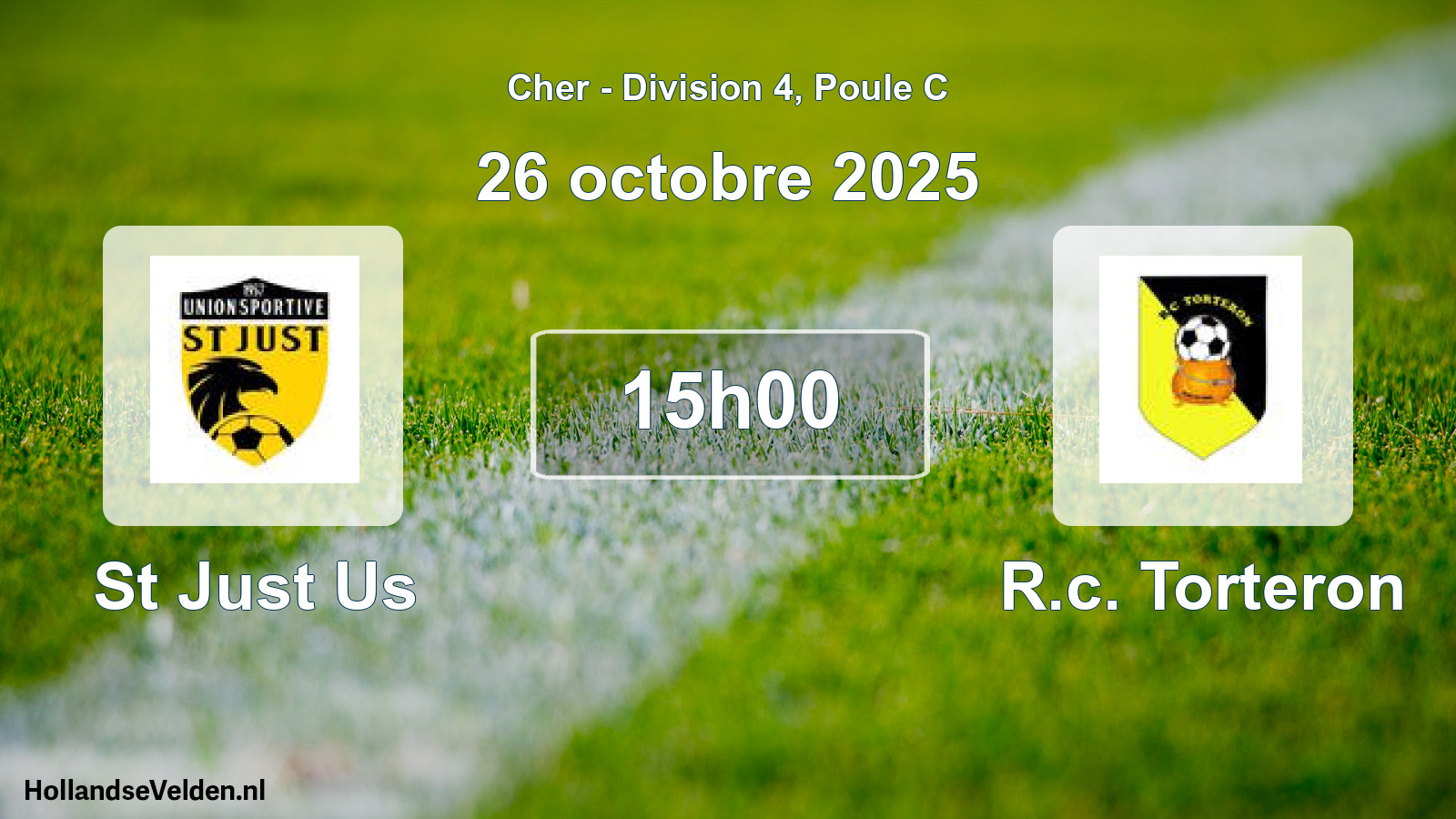 Geplande wedstrijd: St Just Us - R.c. Torteron (26 oktober 2025)