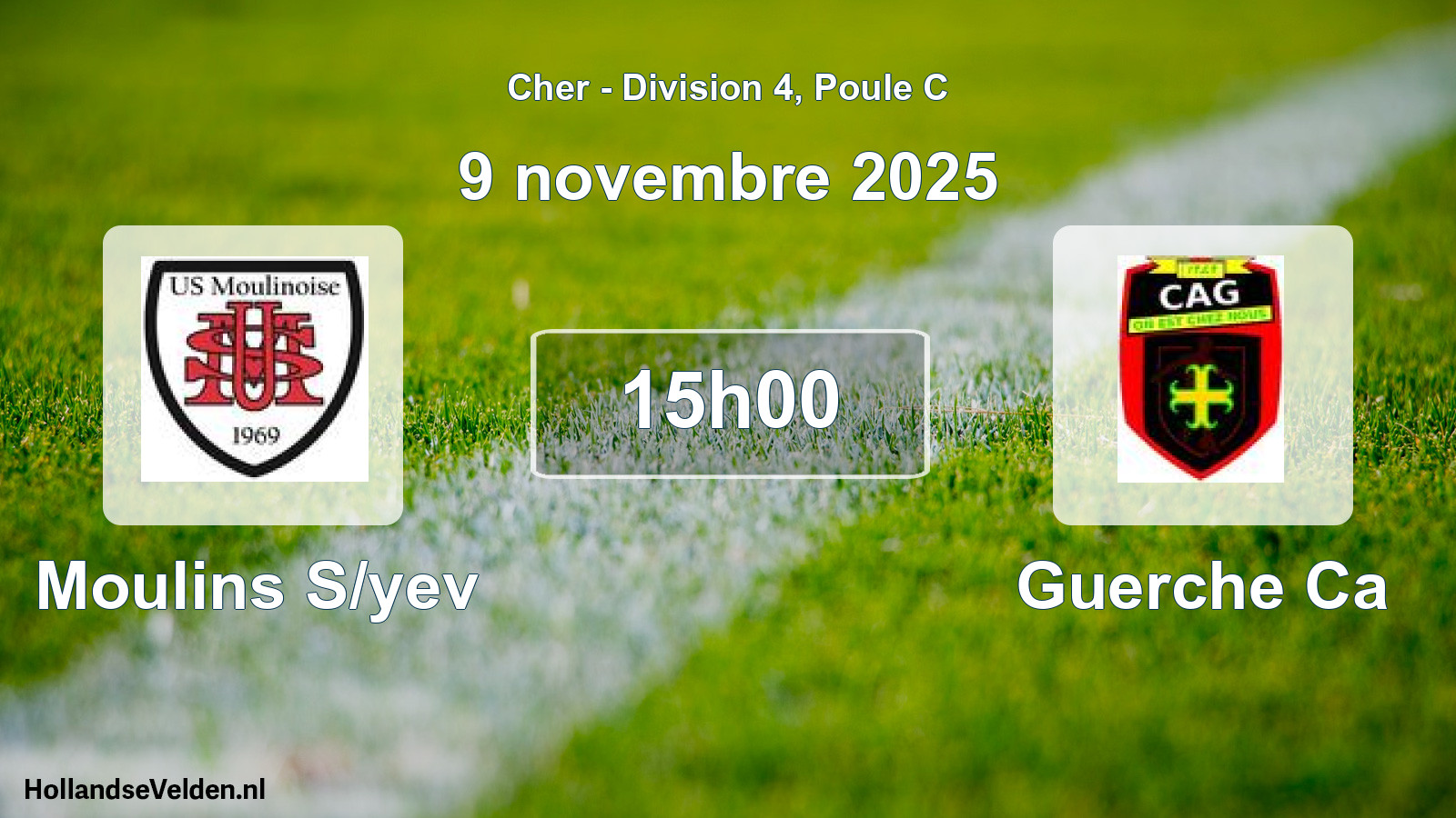 Geplande wedstrijd: Moulins S/yev - Guerche Ca (9 novembre 2025)